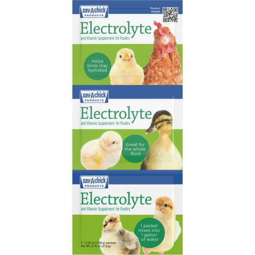 Chicken Bird Sav-a-chick Poultry Vitamins Electrolytes Supplement Stress Relief 9pck