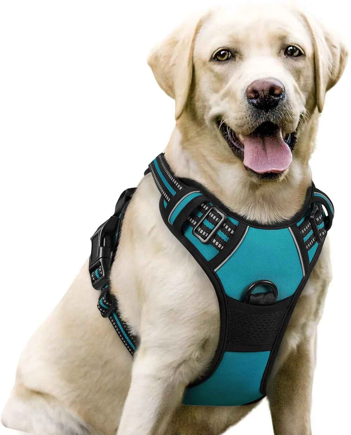 No-Pull Reflective Dog Harness with Dual Leash Clips – Adjustable Oxford Vest