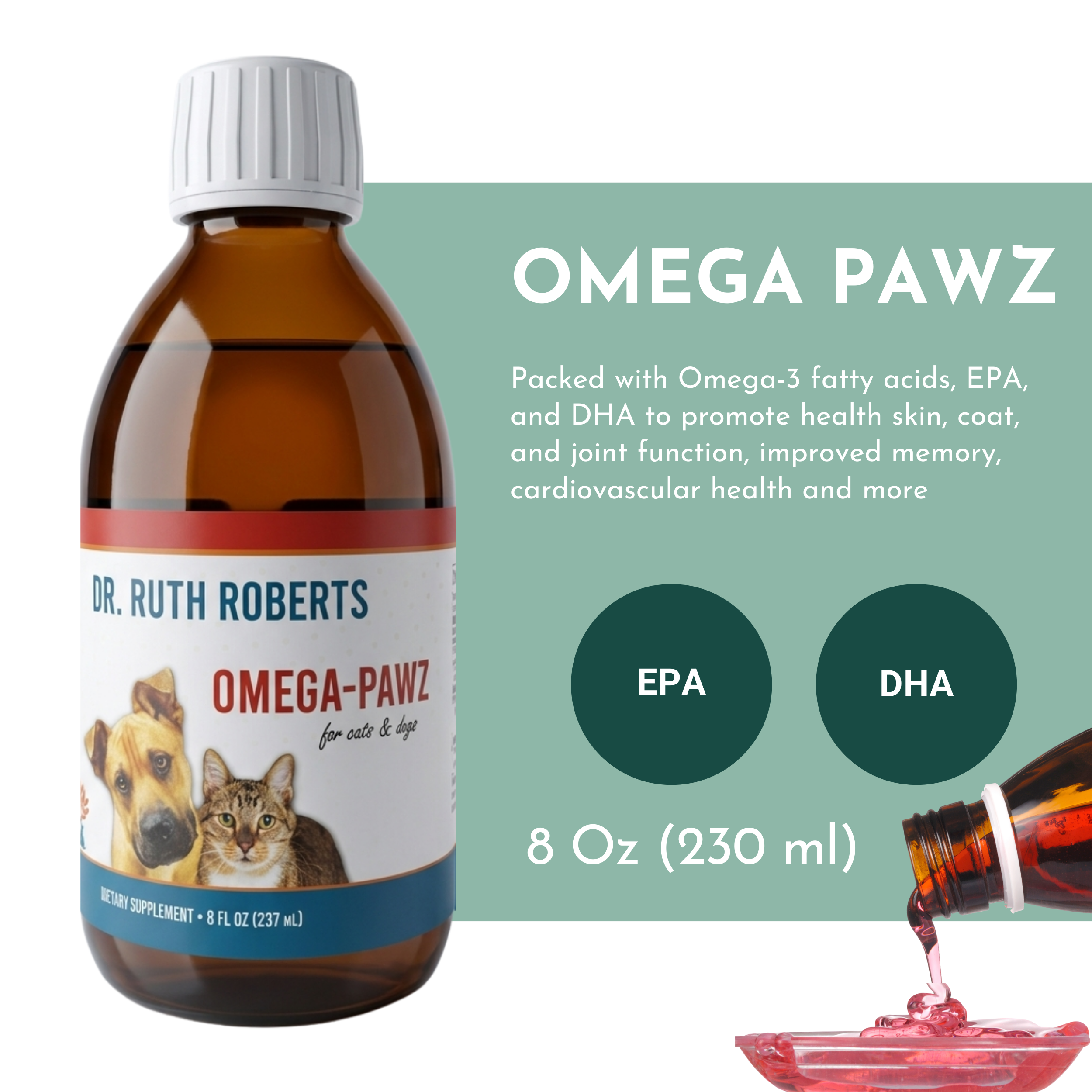 Omega Pawz - Liquid Omega 3 Oil for Dogs and Cats