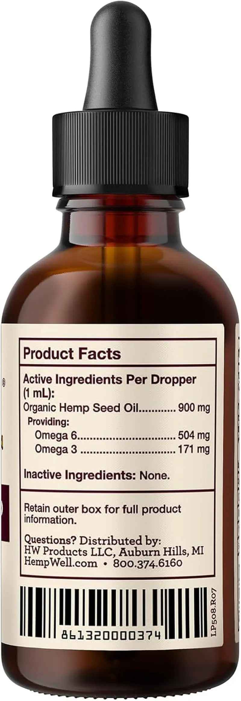 Organic Hemp Oil for Birds 2oz Feather & Immune Support