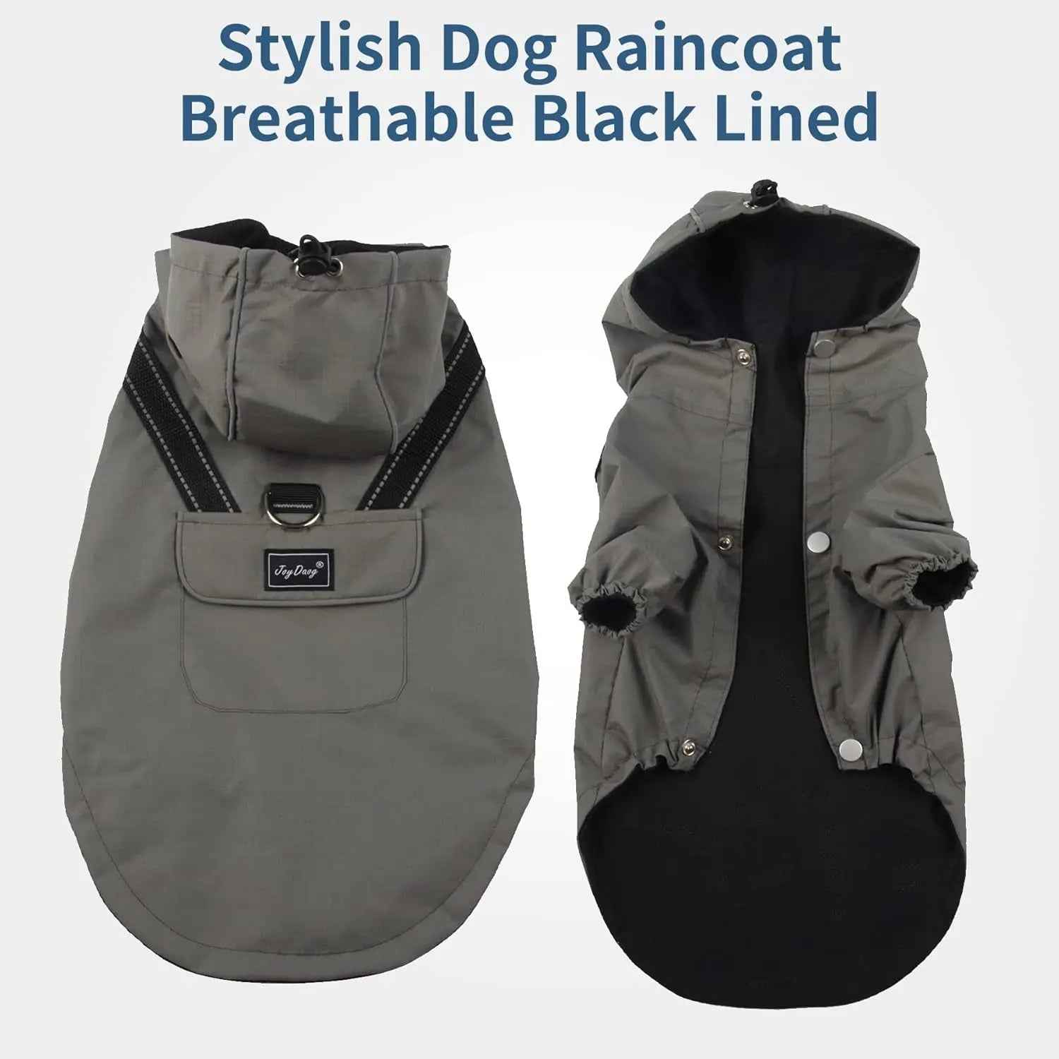 Outdoor Waterproof Dog Raincoat w/ Hood Reflective Sizes XS–XL in 4 Colors