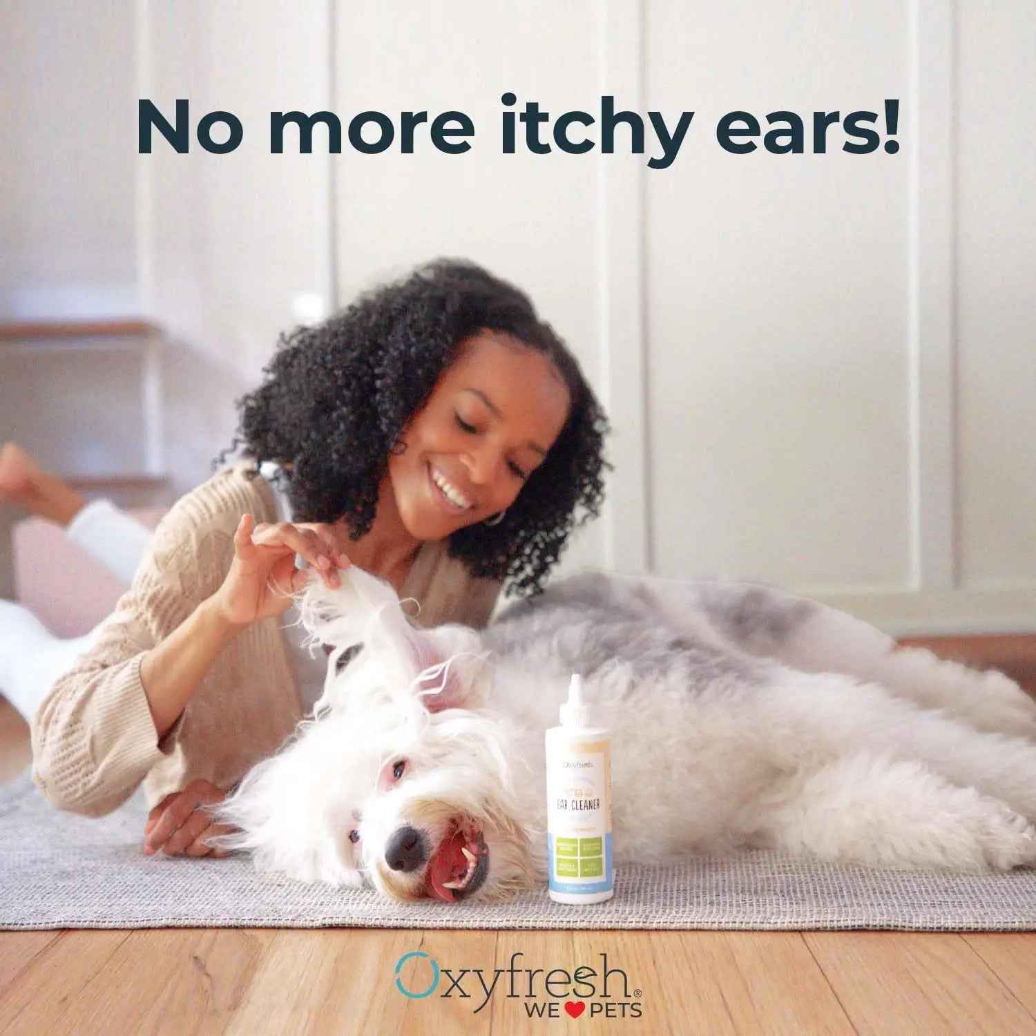 Oxyfresh Advanced Pet Ear Cleaner for Dogs & Cats – Sting-Free, 8 oz