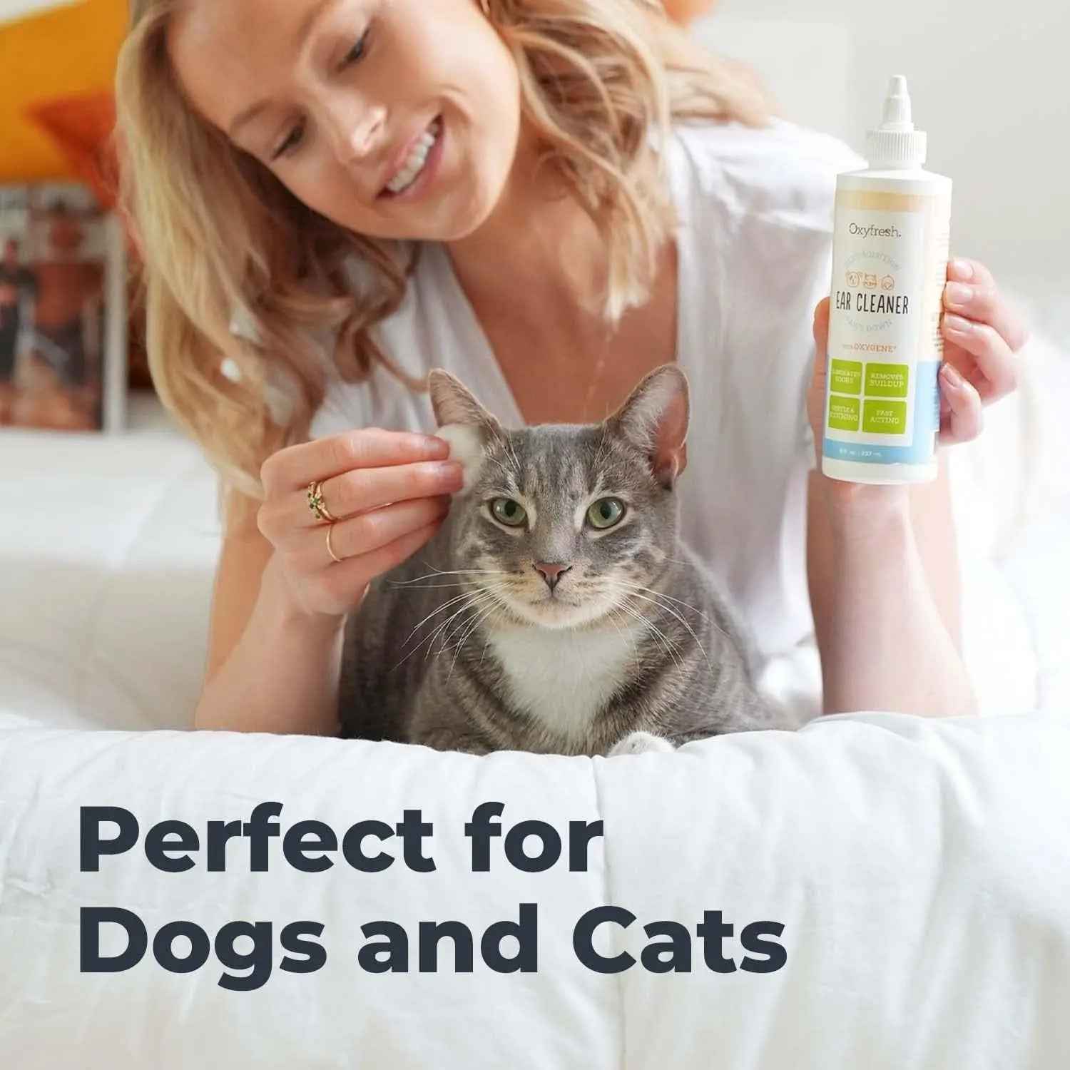 Oxyfresh Advanced Pet Ear Cleaner for Dogs & Cats – Sting-Free, 8 oz