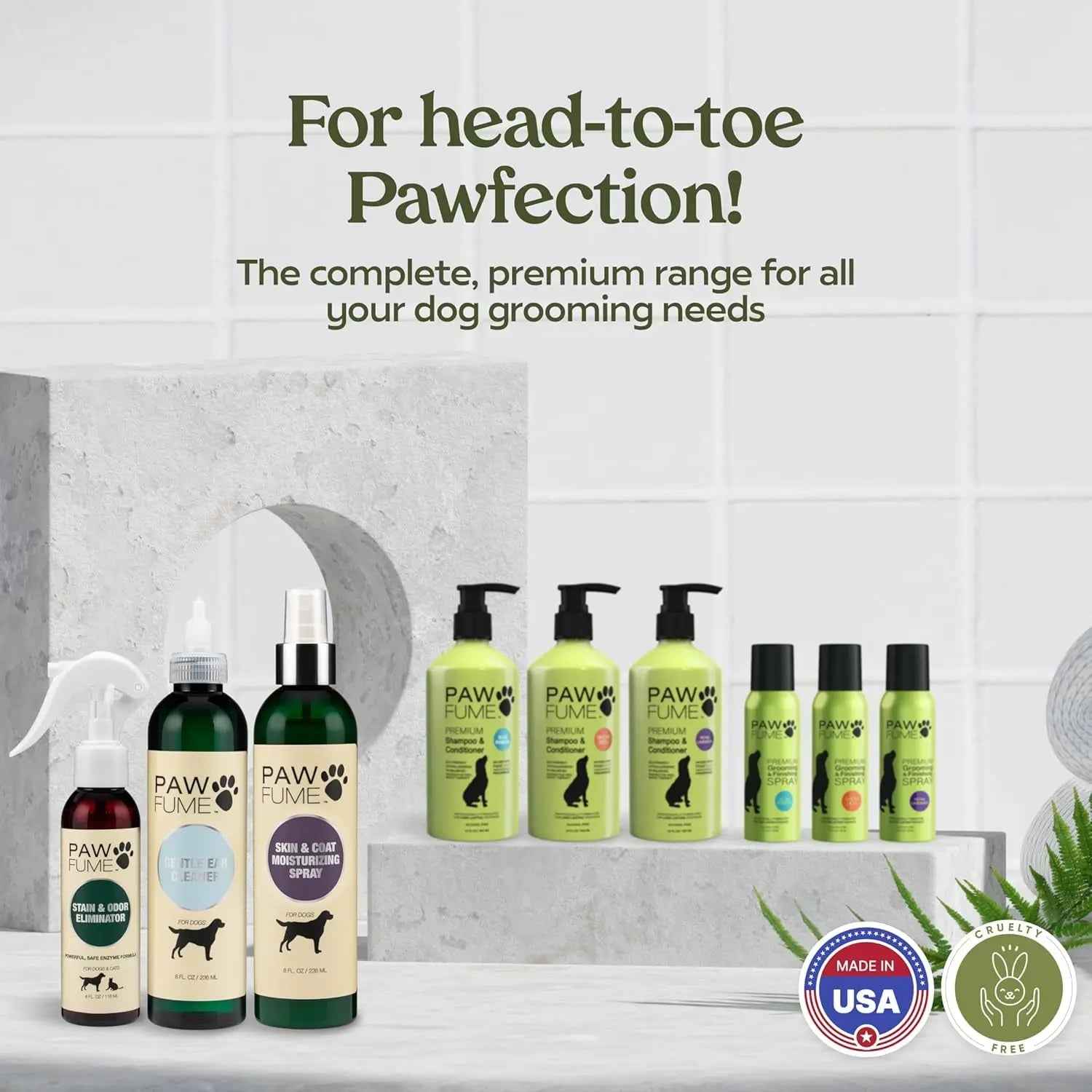 PAWFUME Deshedding Dog Shampoo & Conditioner Probiotic