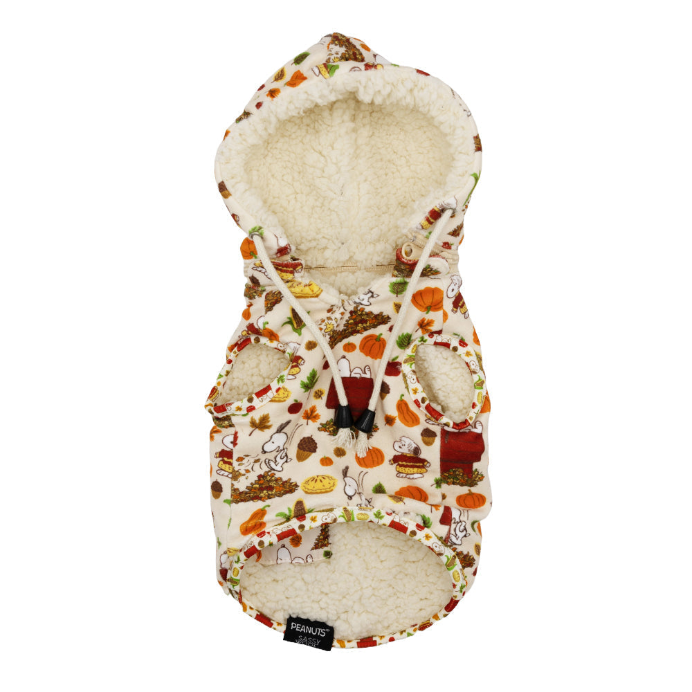 Dog Reversible Sherpa Jacket - Peanuts Harvest