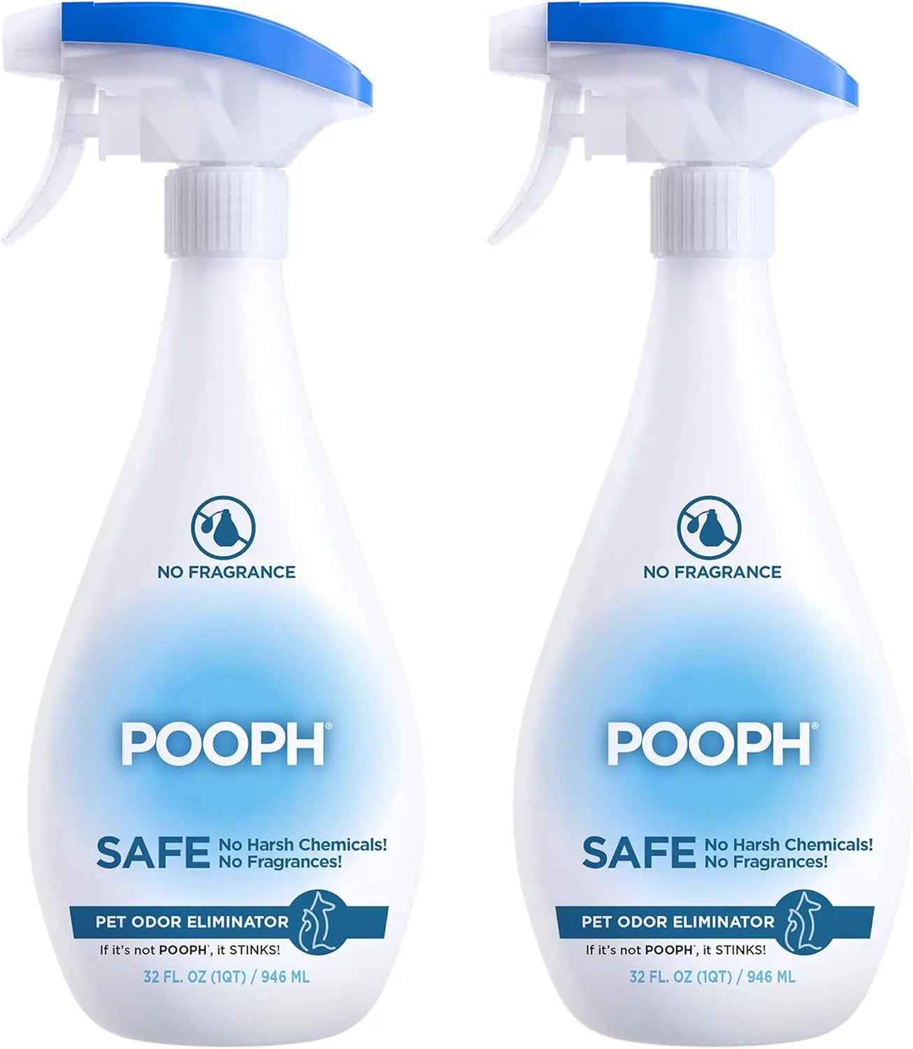 POOPH Pet Odor Eliminator Spray, 32 oz – Fragrance-Free Stain & Smell Remover