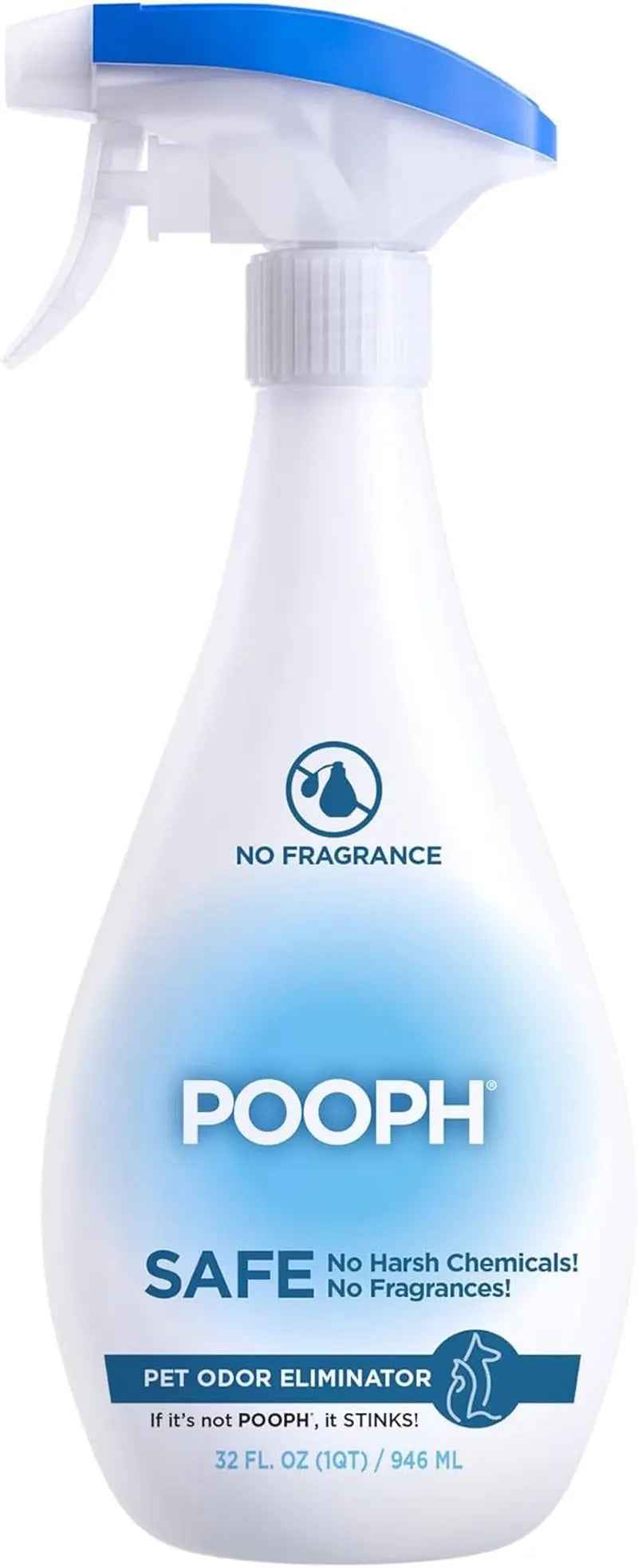 POOPH Pet Odor Eliminator Spray, 32 oz – Fragrance-Free Stain & Smell Remover