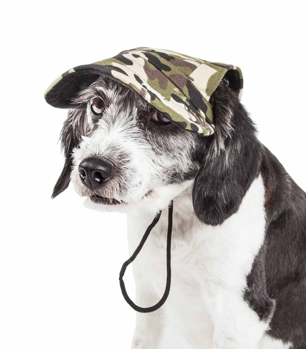 Torrential Downfour Uv Protectant Adjustable Fashion Dog Hat - Camouflage, Medium