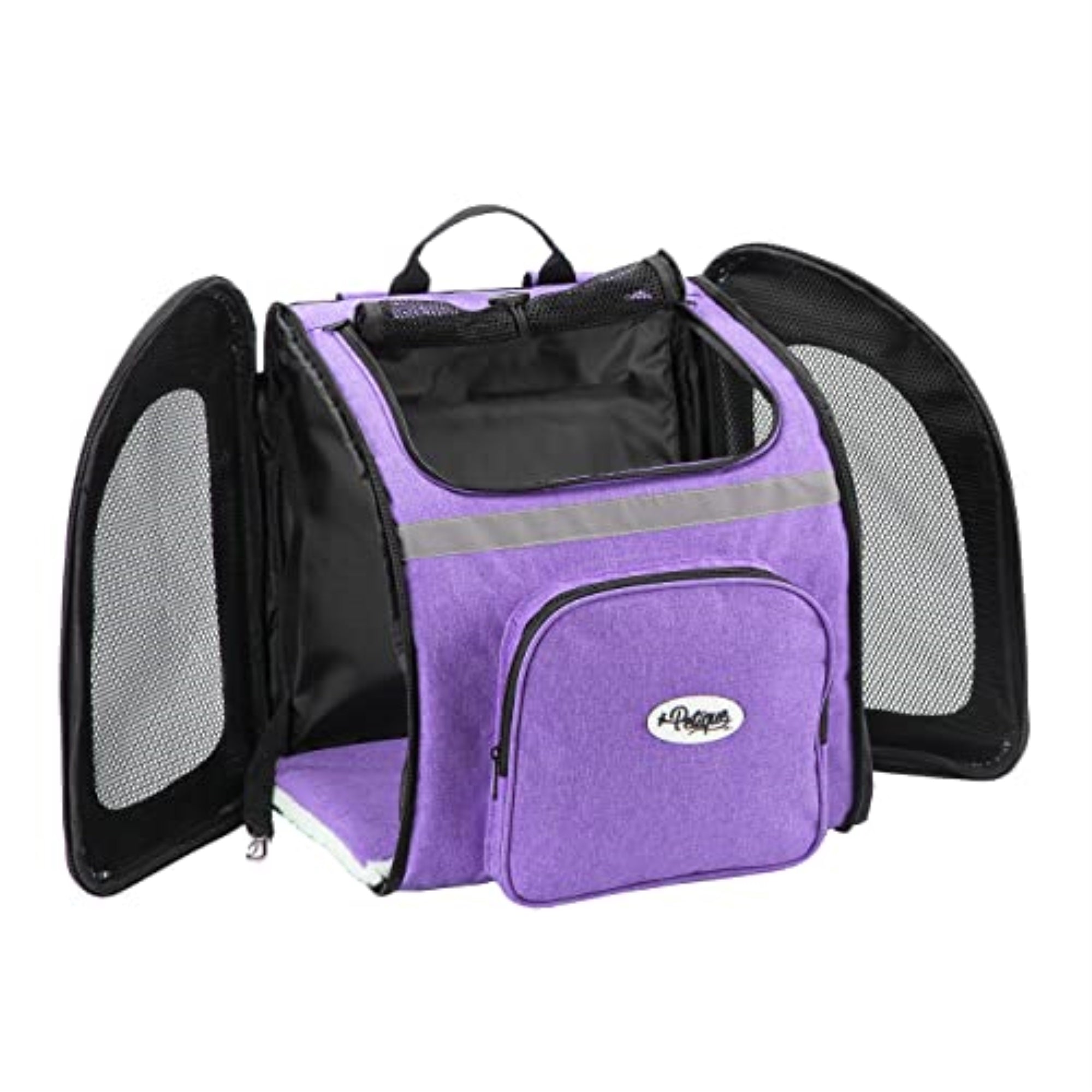 Petique Pet Backpacker, Pet Carrier For Small Size Pets, Ventilated Backpack Bag For Cats & Dogs