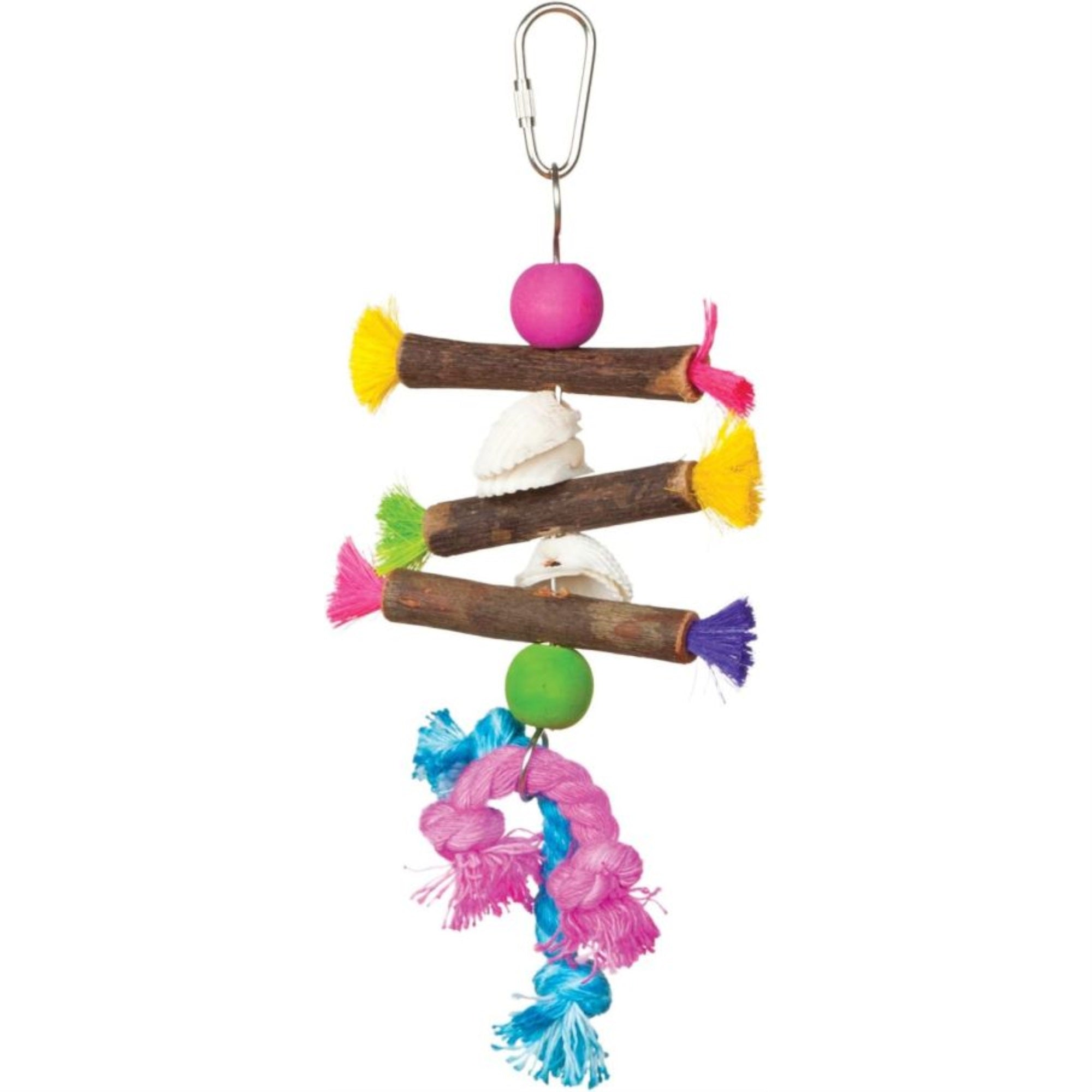 Prevue Hendryx Preen & Pacify Tropical Teasers Shells And Sticks Bird Toy 62505
