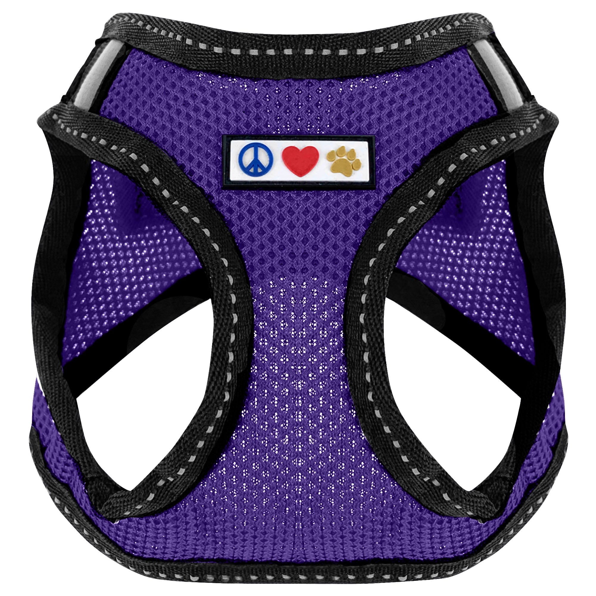Pawtitas Adjustable Mesh Reflective Dog Harness Xl Purple