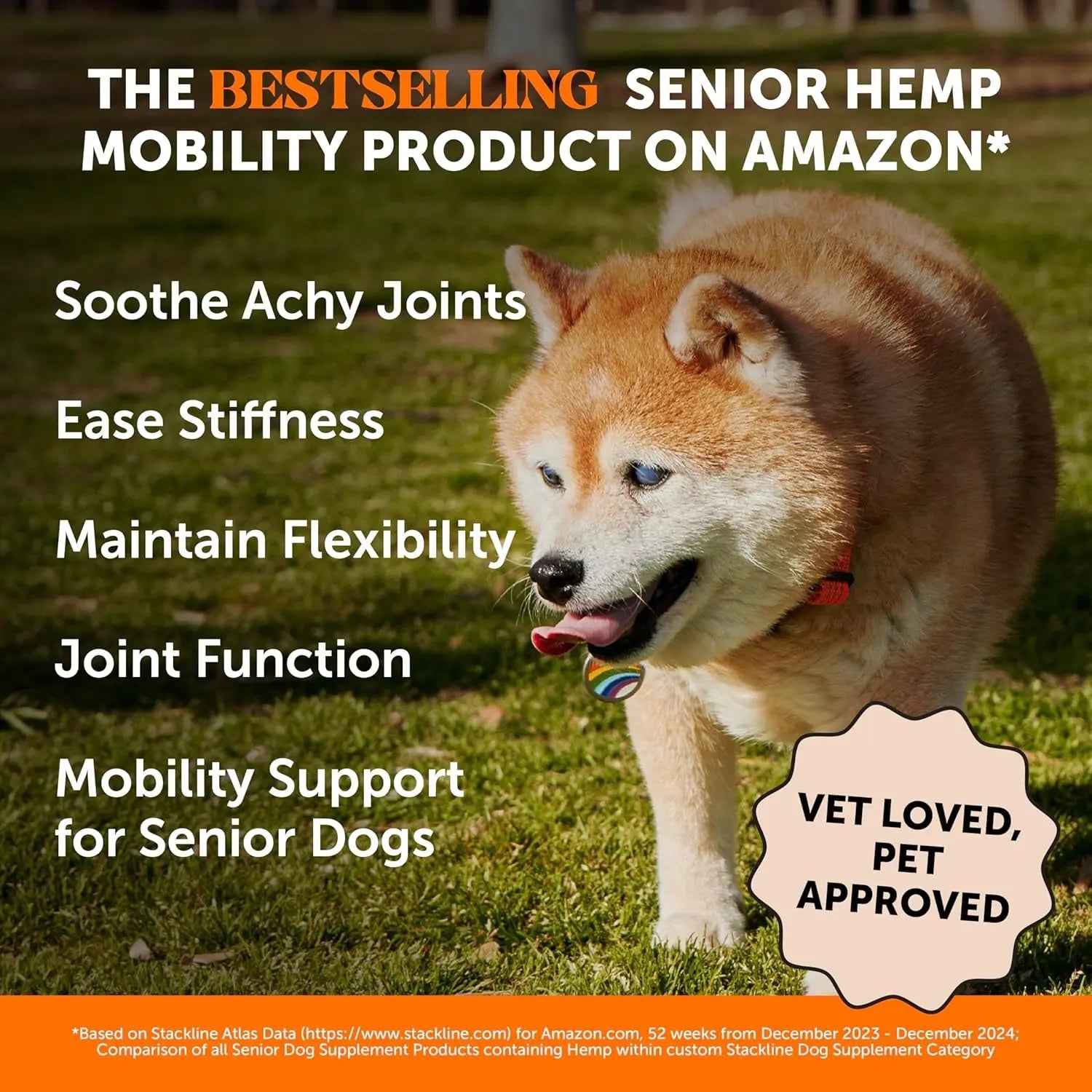 Pet Honesty Senior Hemp Hip & Joint Chews for Dogs – Mobility Support 90 Ct