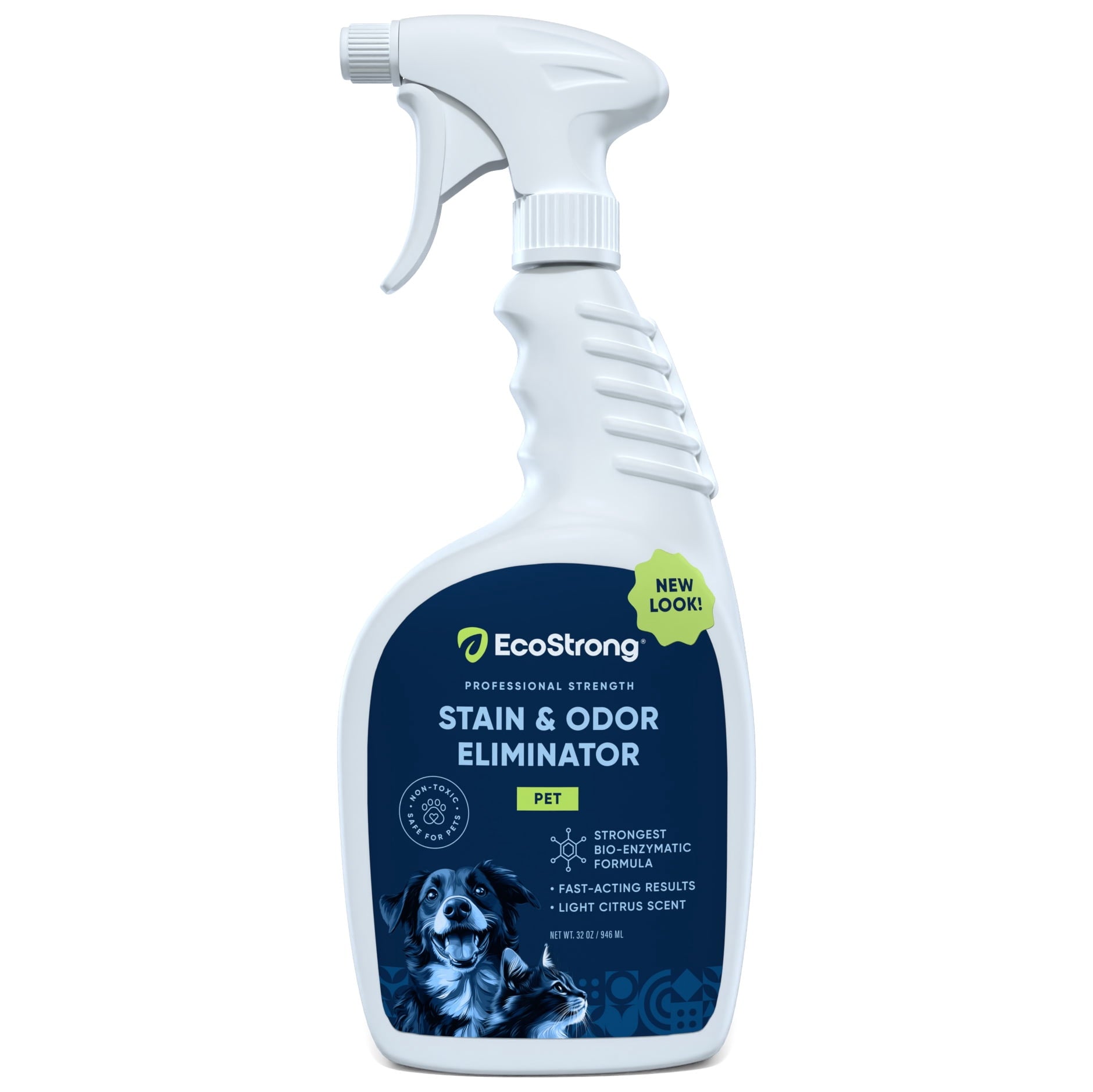 Pet Stain And Odor Remover - Powerful Enzymatic Urine Eliminator, For Cats & Dogs (32 Oz)