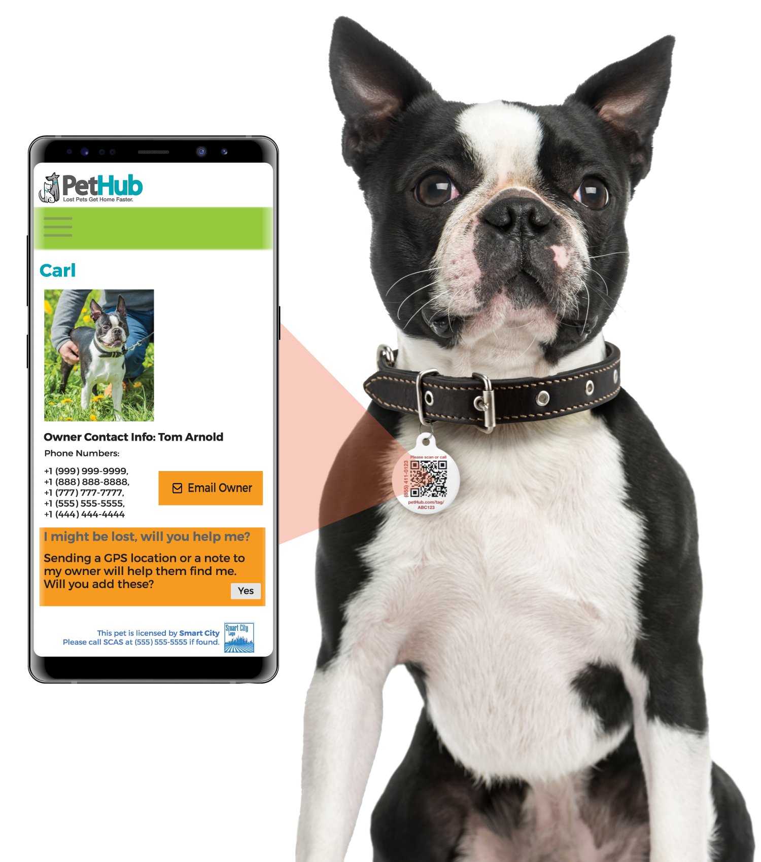 PetHub QR Pet ID Tag – Oh Crap I’m Lost