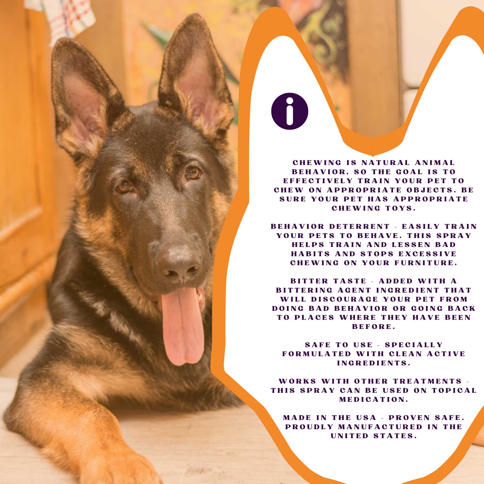 PiccardNaturePets Stop Now! No Chewing Pet Training Spray 8 oz. + FREE Glow in the Dark Bandana!