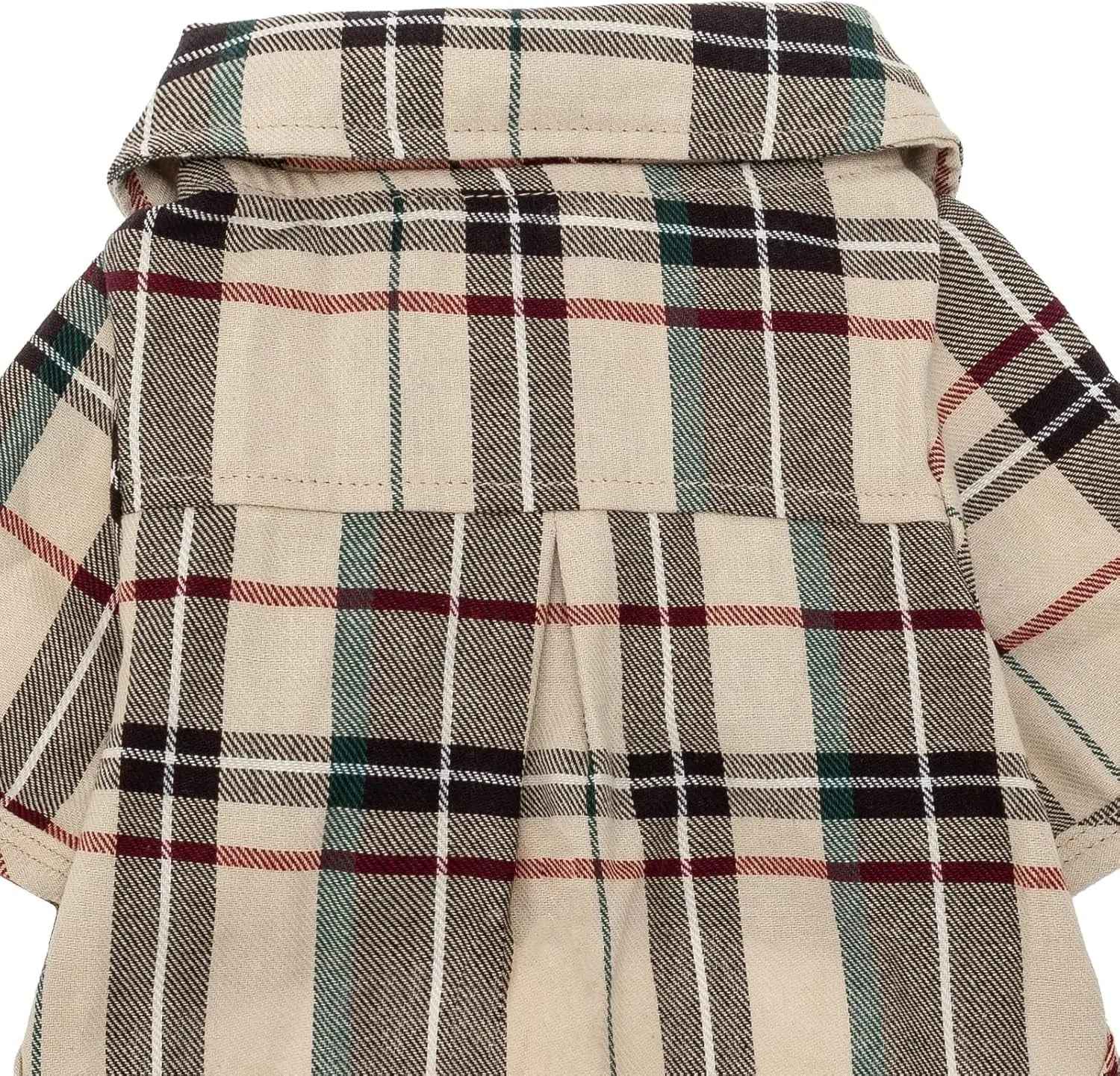 Plaid Dog Polo Shirt Soft Pet Outfit for Small & Medium Dogs and Cats