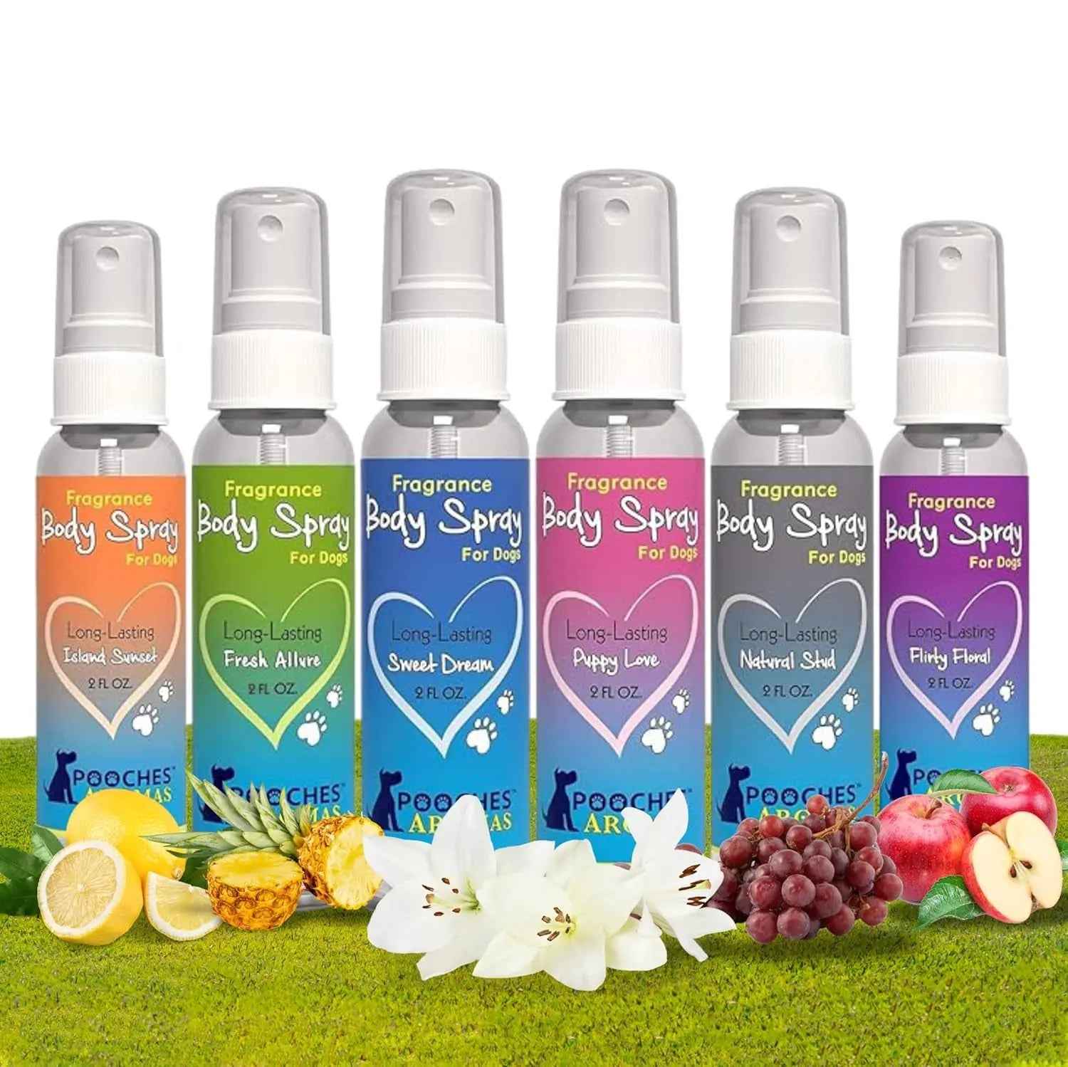 Natural Dog Cologne 6-Pack – Long-Lasting Grooming Spray, 2oz