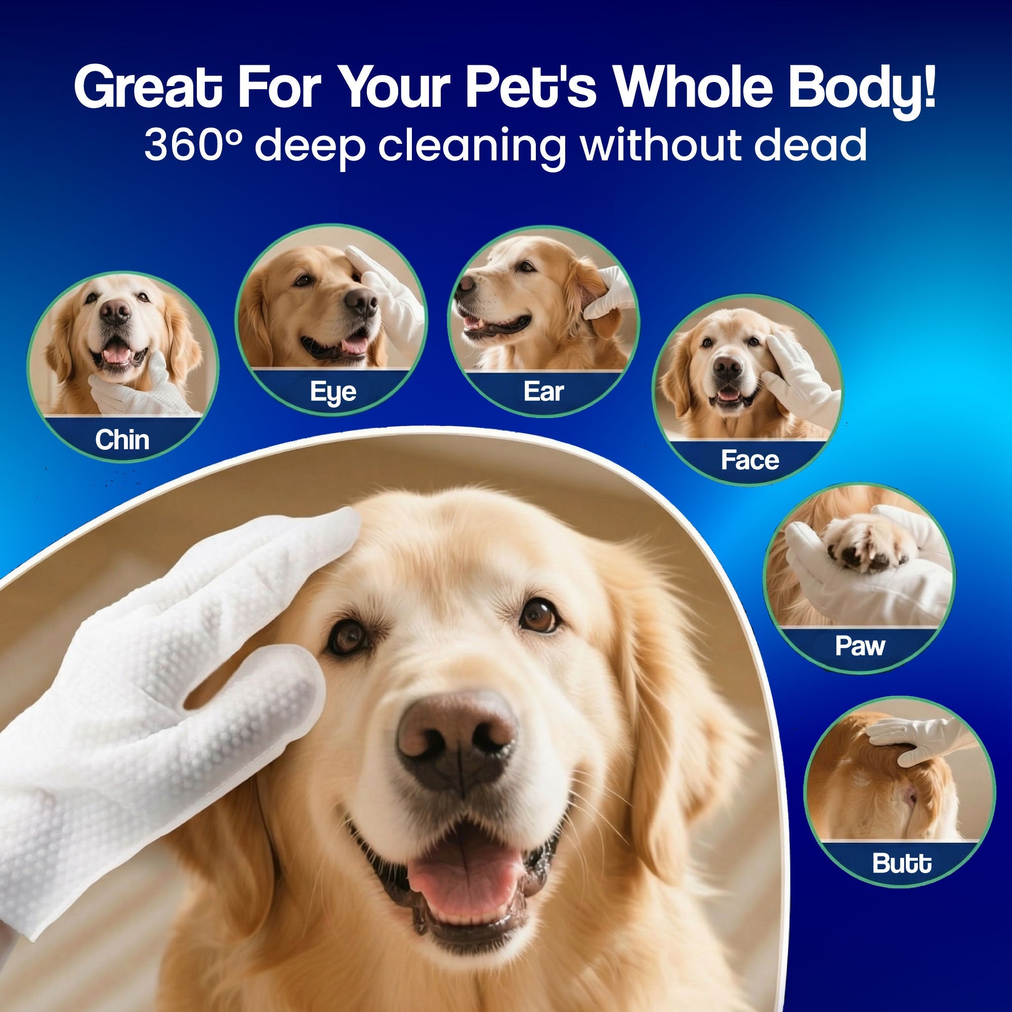 Glove & Go! Glove Grooming Wipes for Dogs & Cats