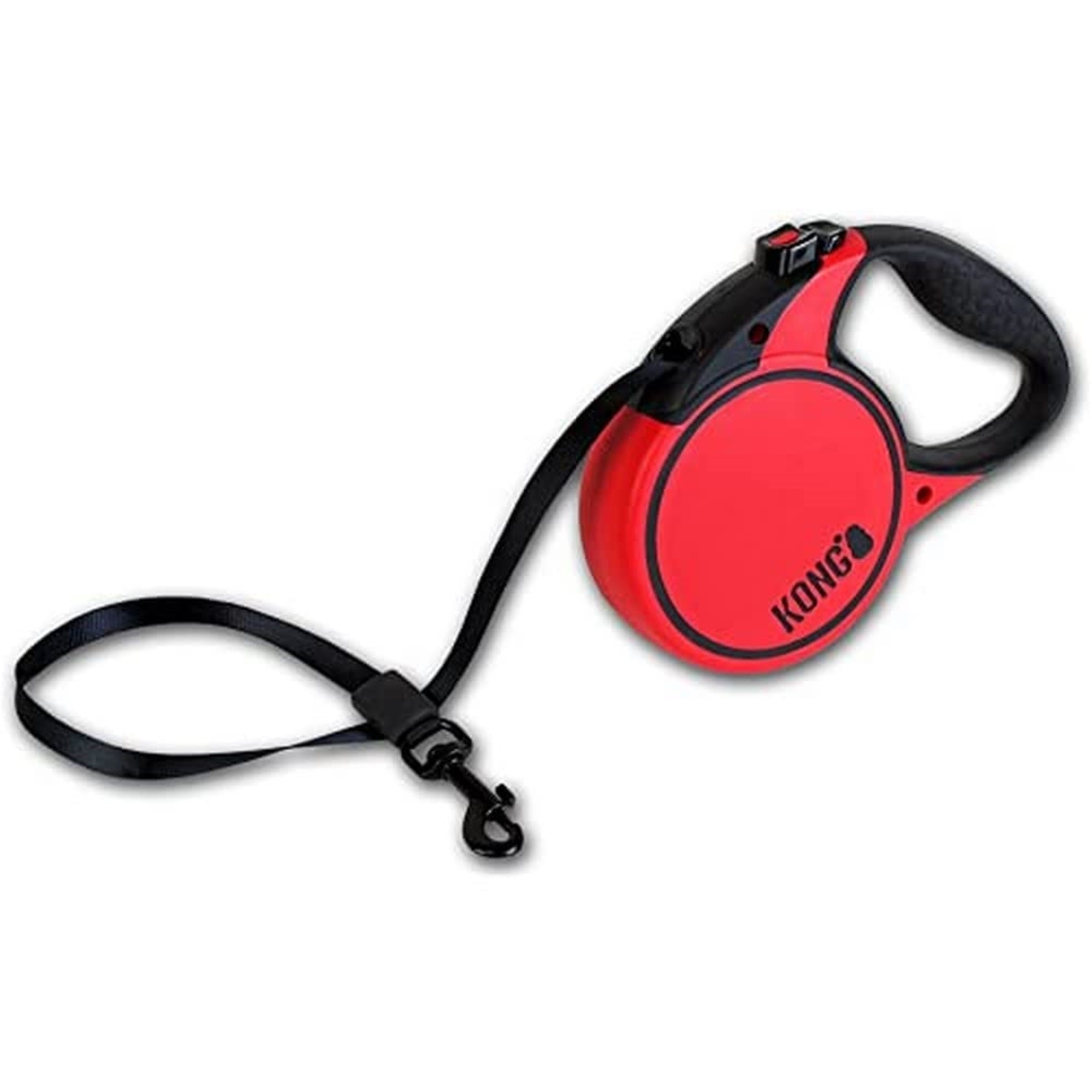 Alcott Kong Terrain Retractable Dog Leash, Small, Red, 16 Long