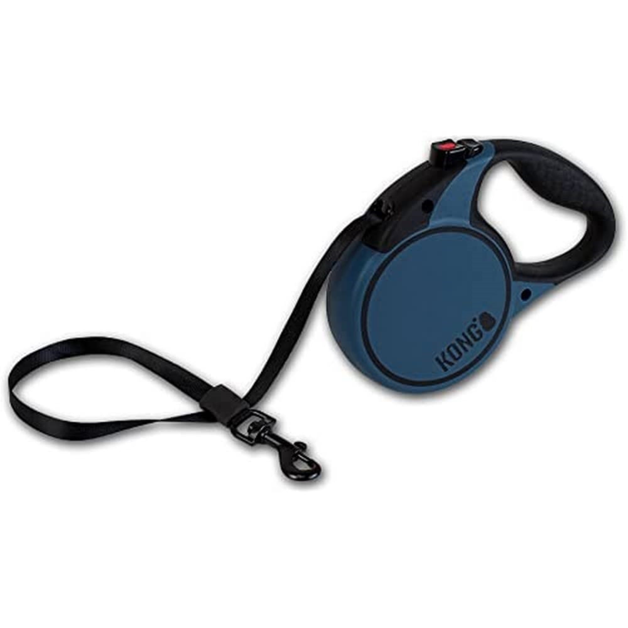 Alcott Kong Terrain Retractable Dog Leash, Medium, Blue, 16 Long
