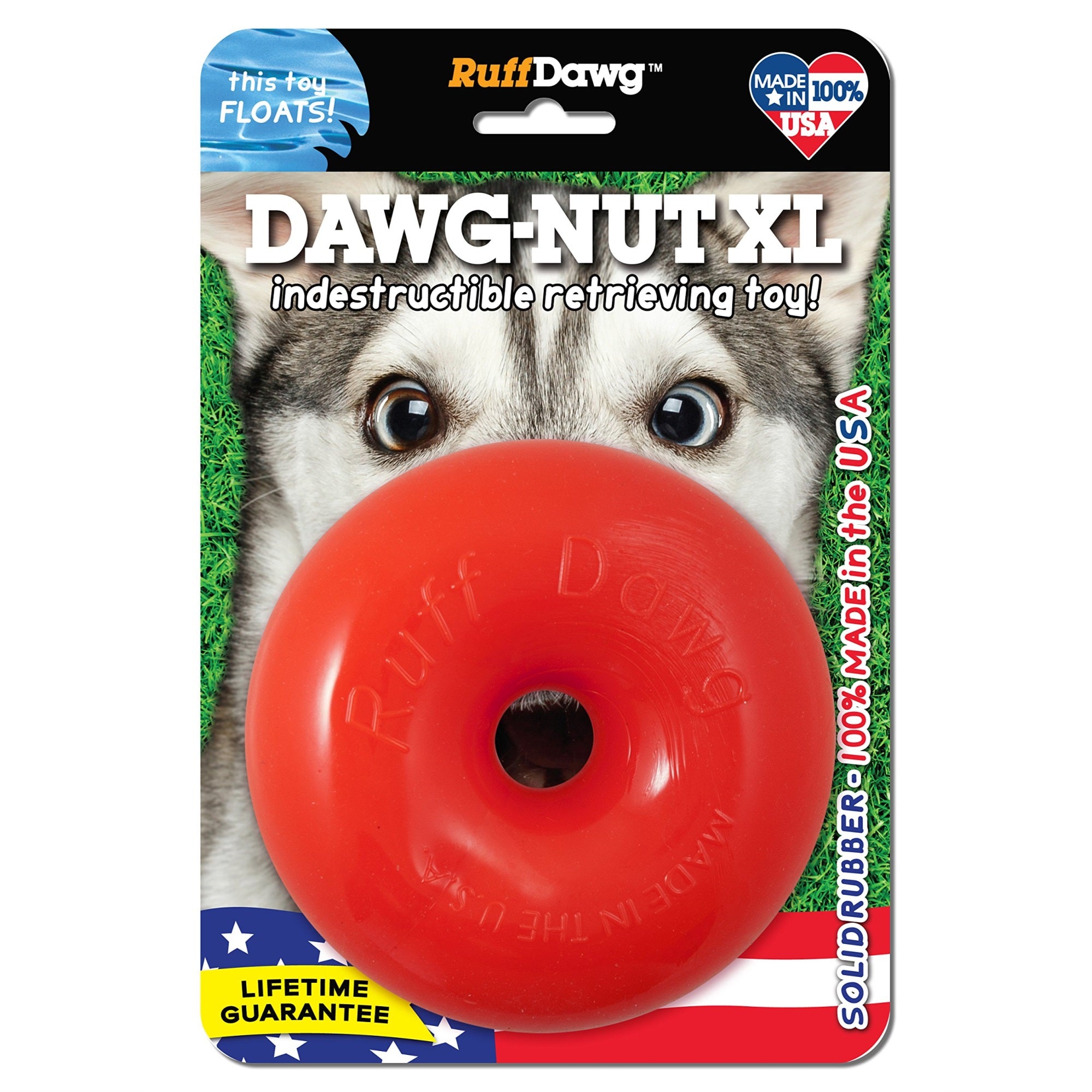 Ruff Dawg DAWGNUTXL Extra Large Dawgnut dog toy, (Color may vary)