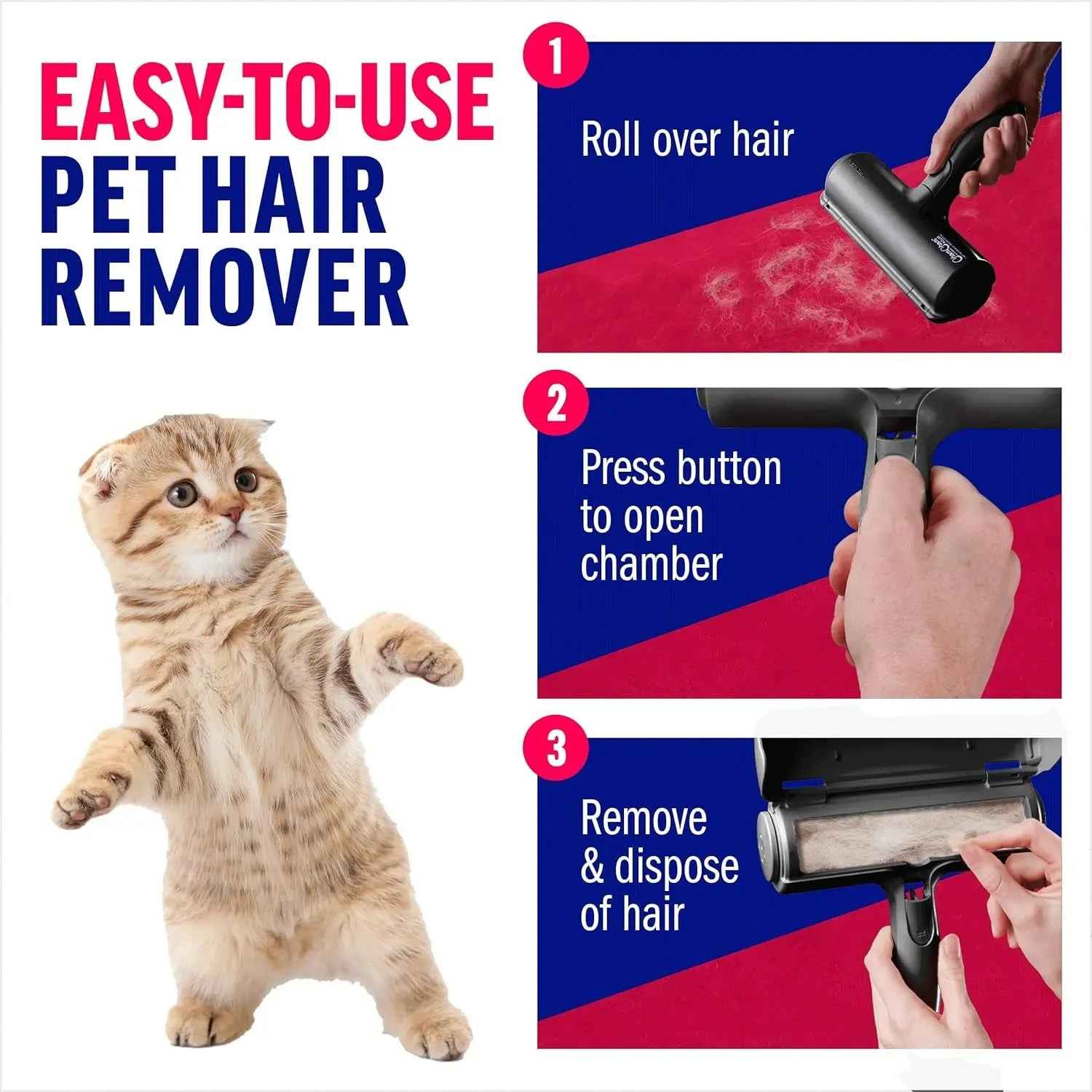 Pet Hair Remover Roller for Furniture, Carpet & Clothing