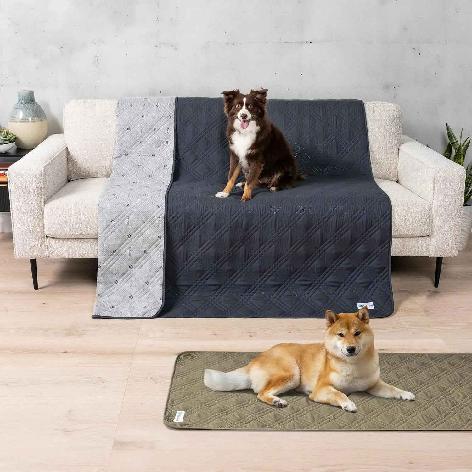 Waterproof Pet Couch Cover Reversible Furniture Protector for Dogs & Cats
