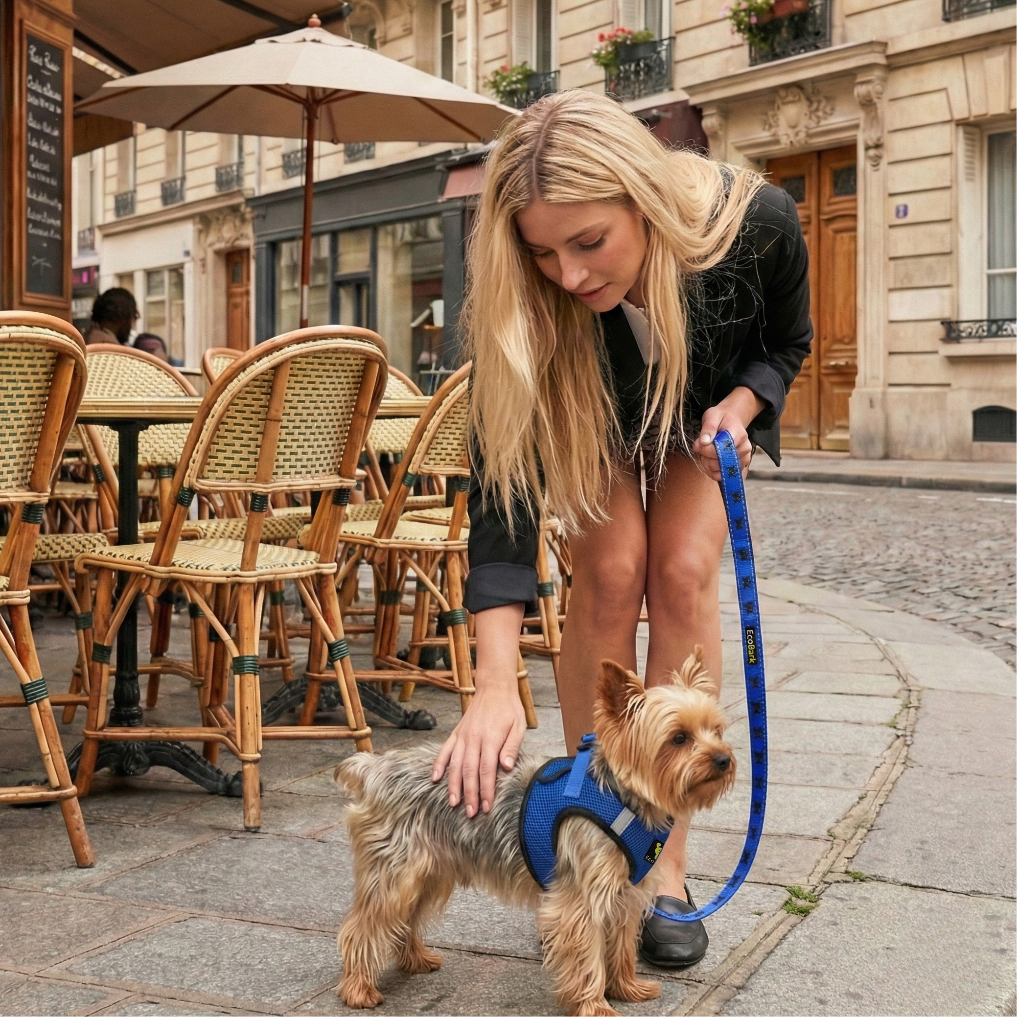 EcoBark Royal Blue Dog Leash- Padded Comfort Grip Leash - 4ft, 5ft, and 6ft Leash for Small and Medium Dogs