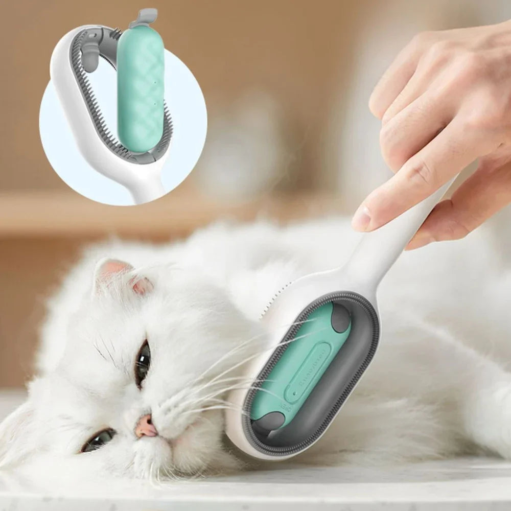 Cat Brush Long Hair Remover Brush for Dog Cat Silicone Pet Grooming Comb with Wipe and Water Tank Pet Product Accessories