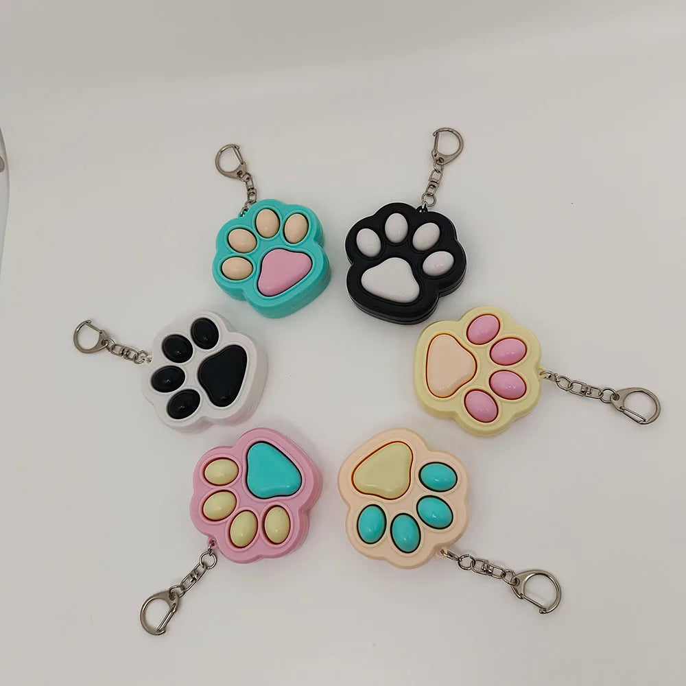 Cartoon Kawaii Cat Claw Button Decompression Toy Key Ring Pendant Cute Couple Car Bag Pendant Creative Keychain