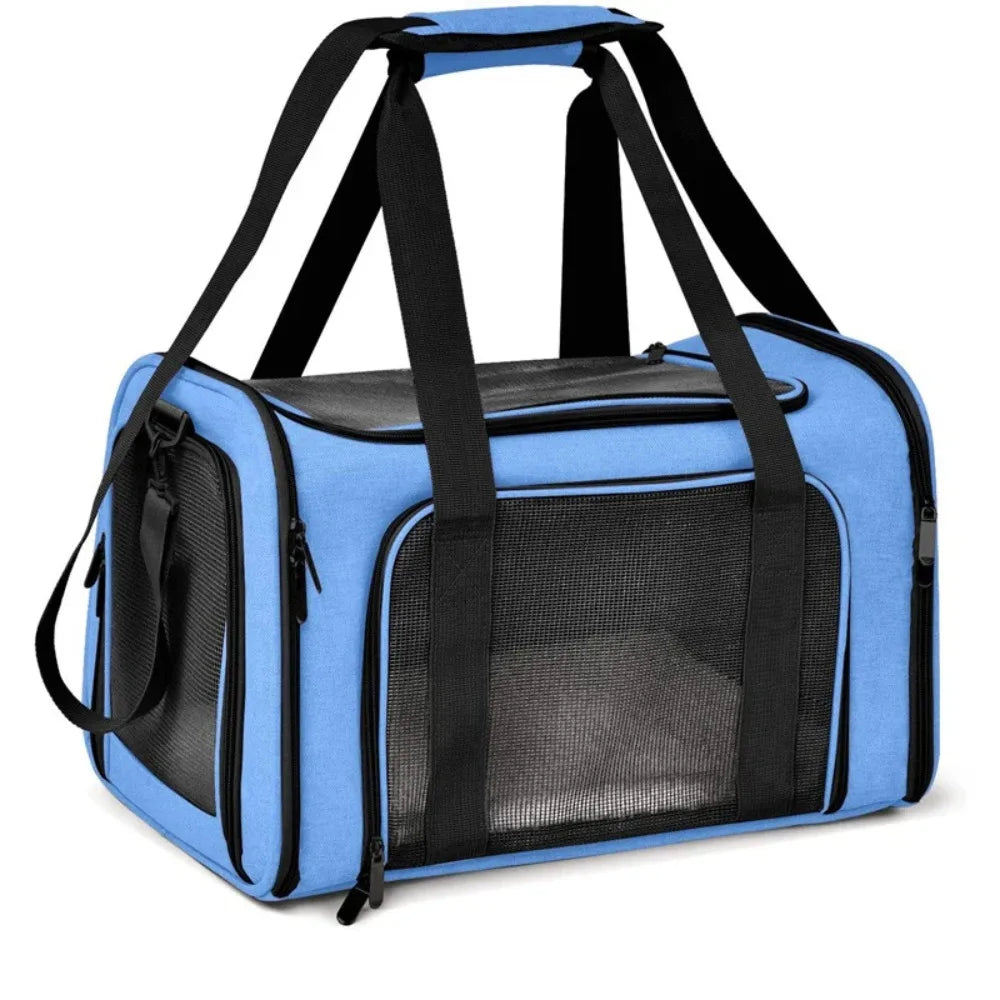 Portable Breathable Dog and Cat Carrying Bag - Soft Side-Back Bag - Pet Backpack - Pet Travel Bag - Travel and Play Pet Handbag