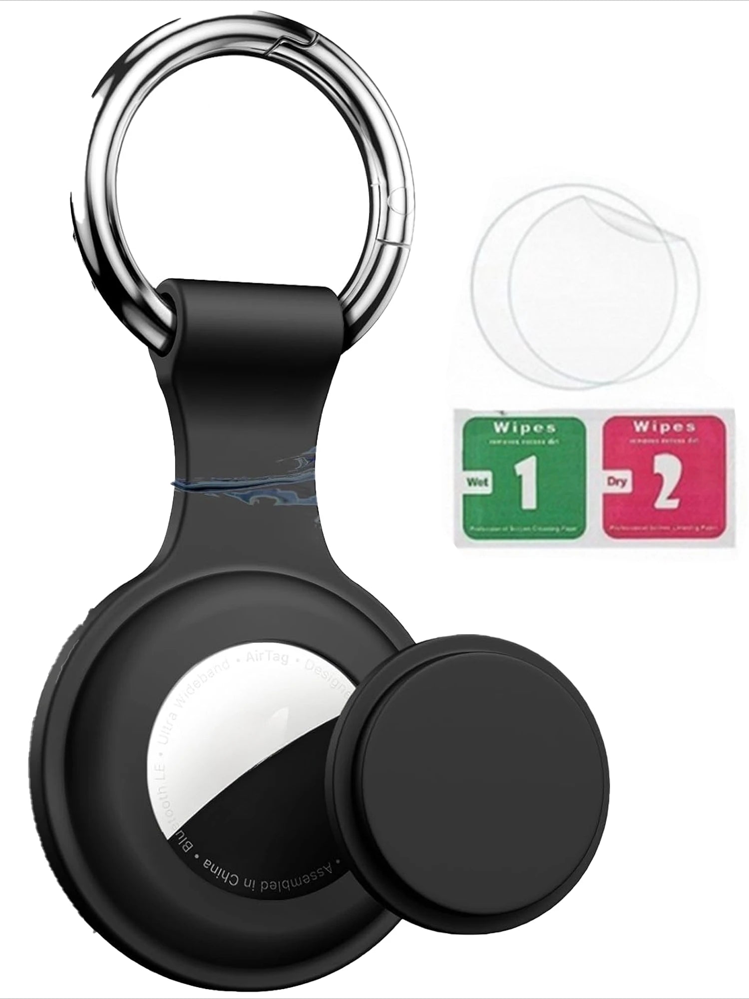 8/4/2 Pack Silicone ITag Case for Airtags with Keychain, Protective Cover for Airtag Key, Pet Dog Cat Collar, Accessories