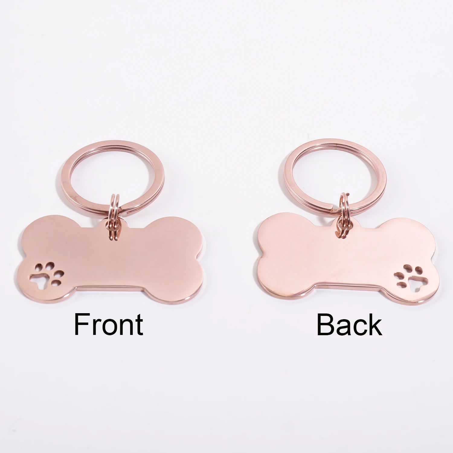 Custom Text Dog Tags Personalized Name Dog Cat ID Tag Bone Shaped Pendant Laser Engraving Address Number Customized Pets ID Tag