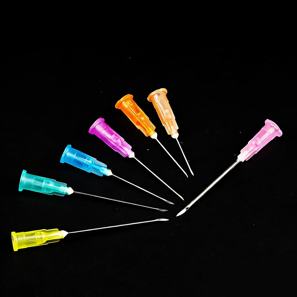 7-Piece Set of Glue Applicators and Syringes for Veterinary and Industrial Use, Pet Feeding, with 1+3+5+10+20+30ml Capacities, Equipped with Pointed Needles and Caps, Suitable for Liquids, Glue, Ink, Perfume, and Lip Gloss Pr