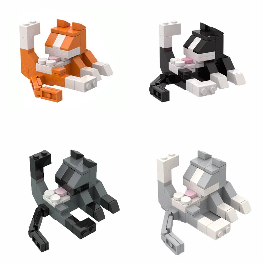 MOC City Cat Animal Series Building Blocks Kids Educational Toys, Creative DIY Gift for Birthday