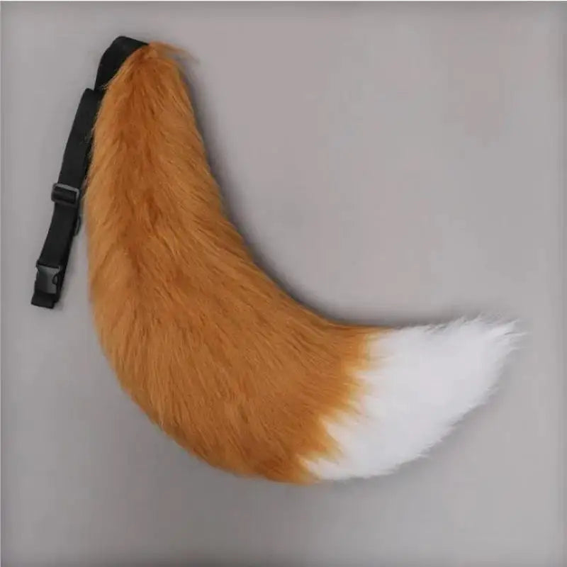 Cos Jewelry Props Fox Tail Wolf Tail Cat Strap Tail Accessories Large Handmade Plush Beast Ears Beast Tail