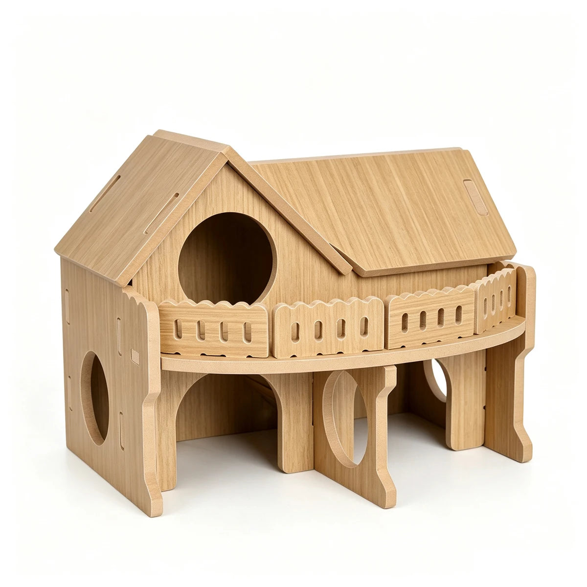 Wooden Hamster Villa Cabin Easy to Install Cage Accessories Large House Toys Golden Mouse Pet Pets Supplies Guinea Pig Hideout