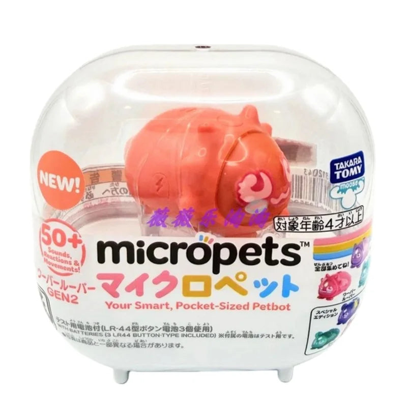 Genuine Takara Tomy Micropets Pocket-Sized Petbot Cat Rabbit Dog Series Electron Pet Interaction Machine Toy Birthday Gifts