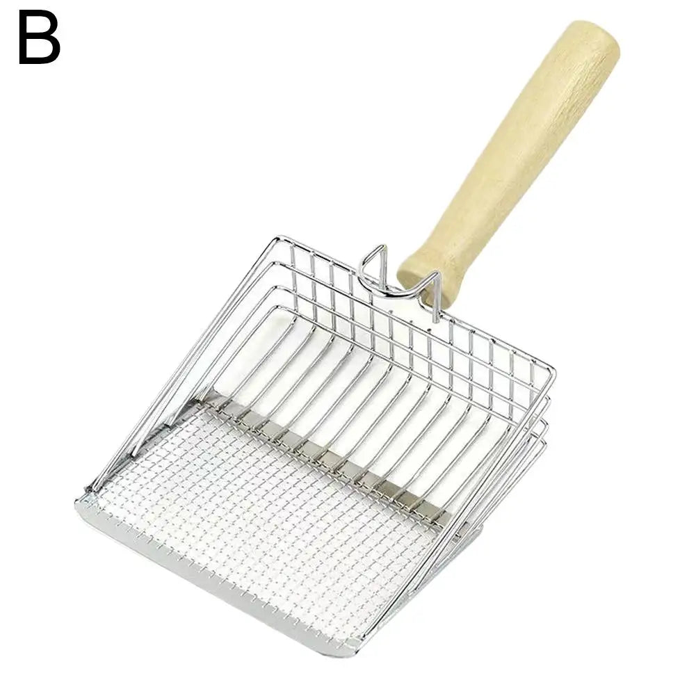 Dog Cat Clean Feces Supplies Stainless steel shovel Cat Litter Scoop Reduces Dust Metal Long Handle Scoop Pet Cleanning Tools ﻿