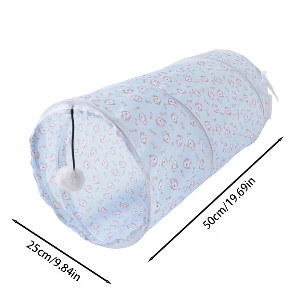 Cat Tunnel Pet Tube Collapsible Play Toy Indoor Outdoor Kitty Puppy Toys for Puzzle Exercising Hiding Training
