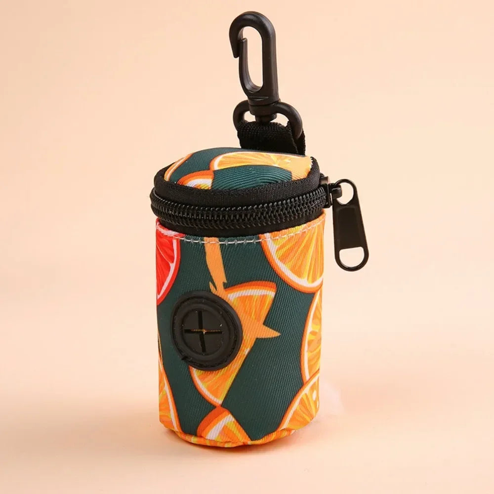 Hangable Dog Poop Bag Dispenser Zipper Dogs Walking Accessory Waste Bag Holder Portable Cute Garbage Bags Organizer Pet Supplies