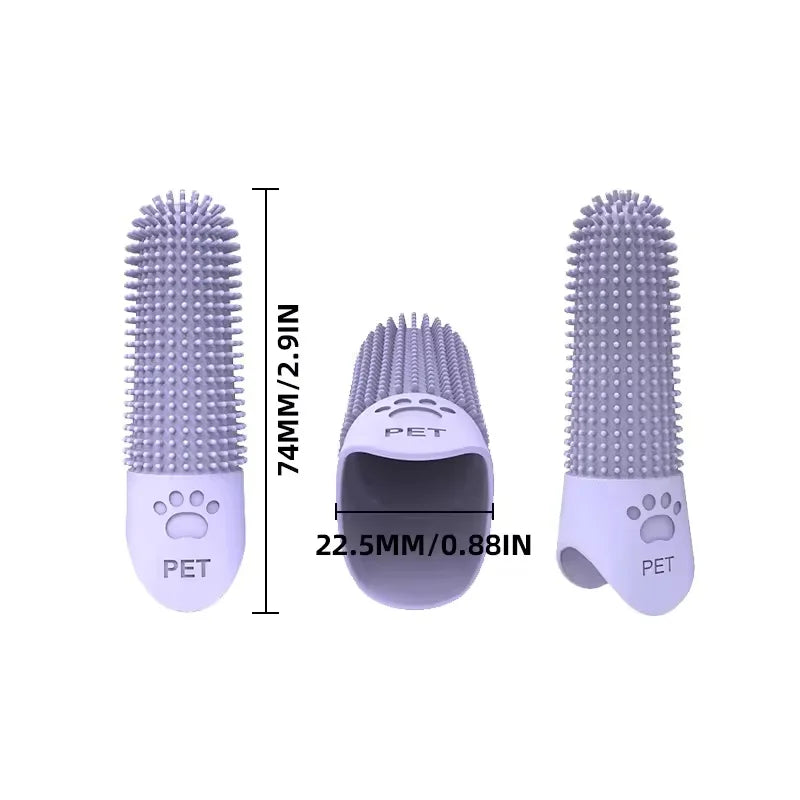 2/5Pcs Pet Soft Silicone Cleaning Toothbrush  Nail Brush Finger Brush Cat Dog Tooth Brush Dog Teeth Cleaning Tool Pet Products