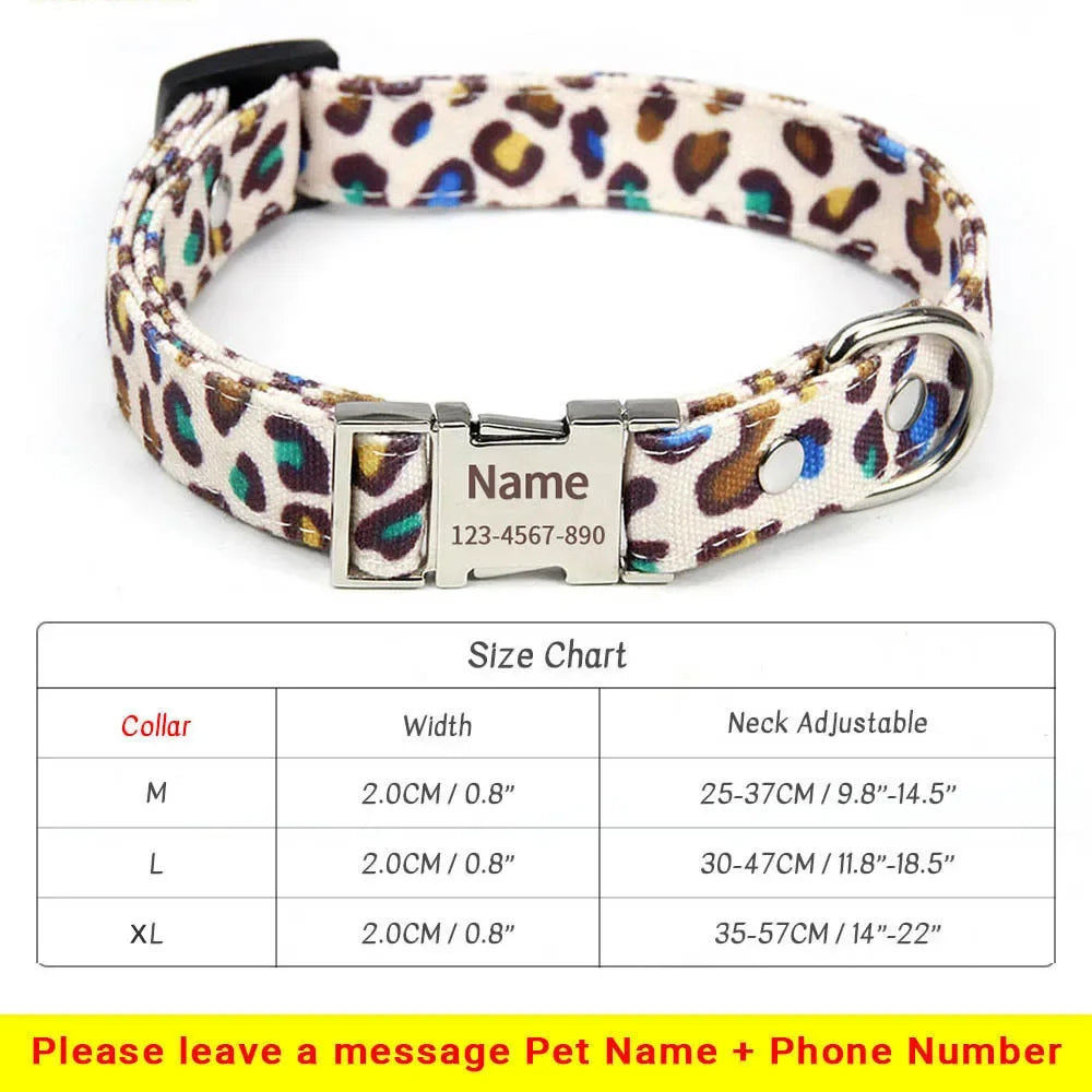 Personalized Dog Collar Free Engraved Name Custom Nameplate Collars for Small Medium Large Dogs Accessories Pet Product Pitbull