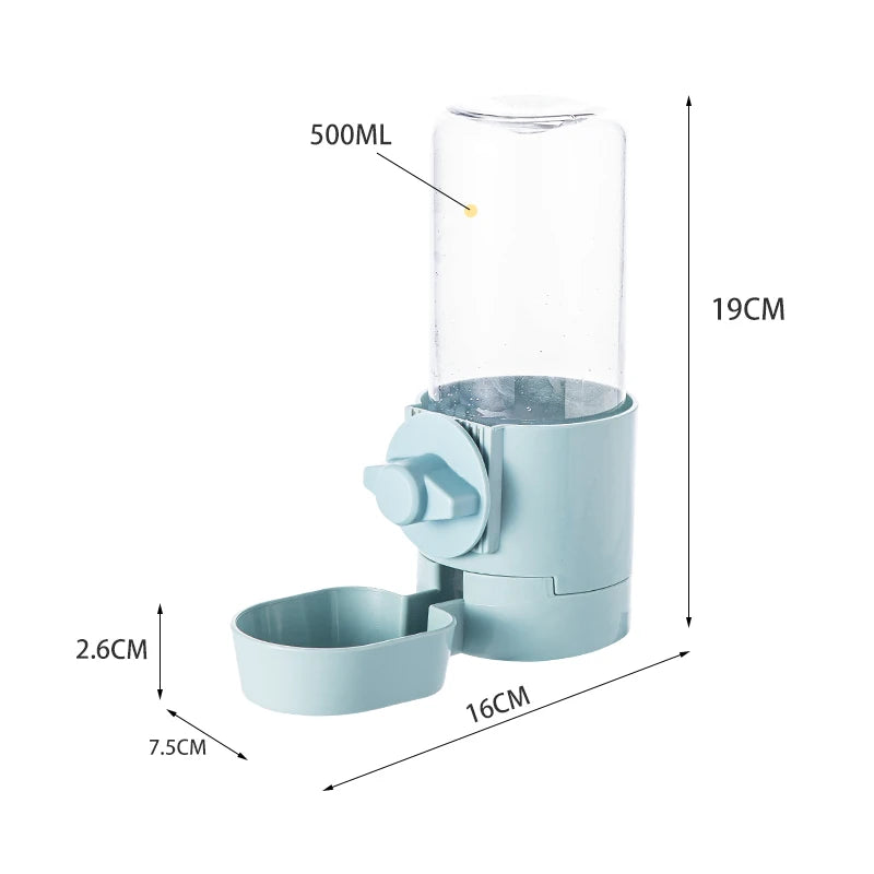 Automatic Pet Feeding Cage Hanging Bowl Water Bottle Food Container for Small Dogs, Cats, Rabbits, Birds Pet Feeder Product