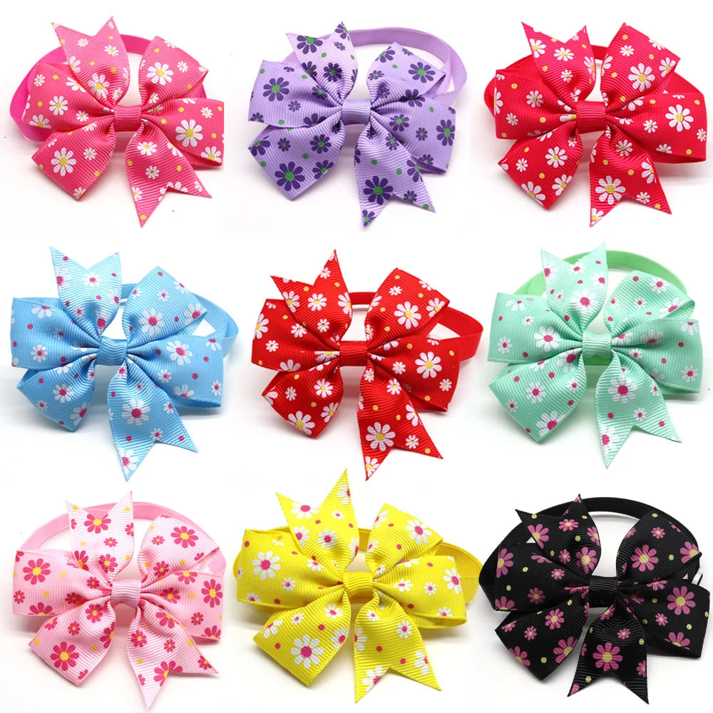 Handmade Bulk Pet Dog Bow Tie Bright Dogs Pets Accessories Cute Pet Dog Bowties Dog Grooming Products Pet Shop Dog Supplies
