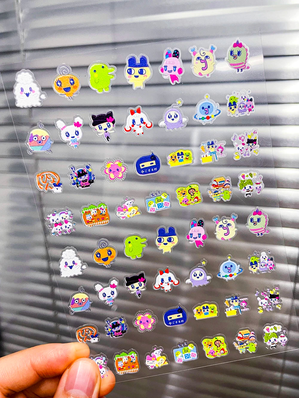 Kawaii Y2K Cute Pet Japanese Anime Self Adhesive Nail Sliders Pixel Style Mini Hand Account Diy Accessory Korean Nail Sticker