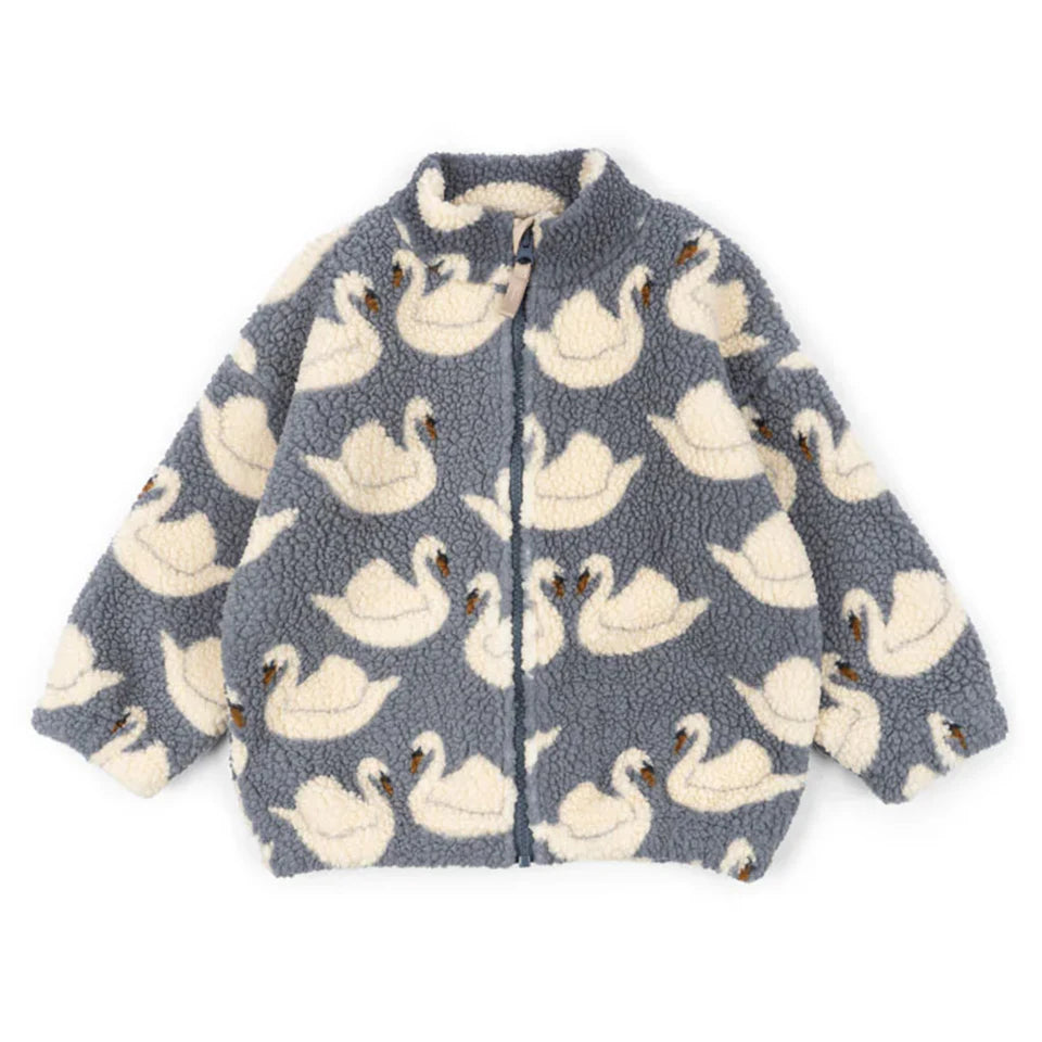 2025 Autumn KS Toddler Girls Lambswool Cats Jacket Boys Cartoon Cotton Fleece Outwear Coat Kid Winter Clothes Child Beetle Coats