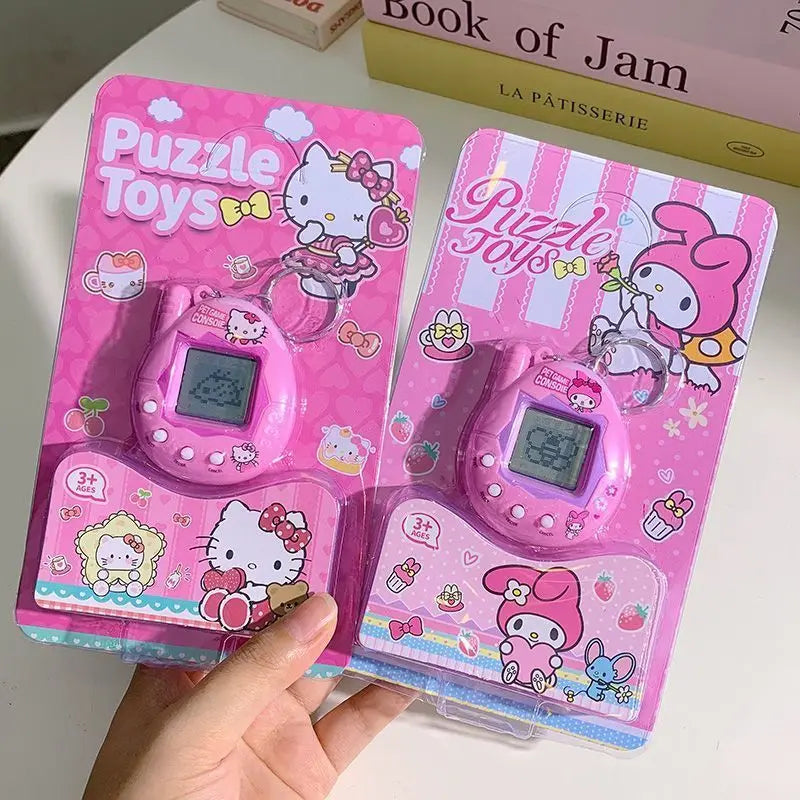 Cartoon Interactive Pet Toy Kawaii Skull Bow Design Electronic Dog Cat Game Machine Portable Puzzle Toy For Women Teens Gift