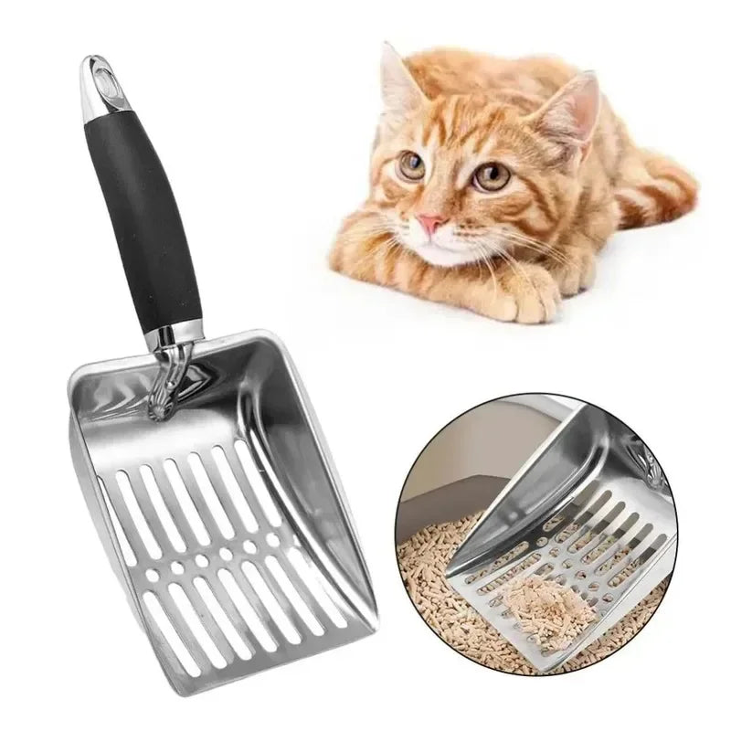 Metal Cat Litter Shovel Long Handle Scoop Pet Cleaning Tool for Cat Sand And Dog Feces Easy to Use Pet Care Product