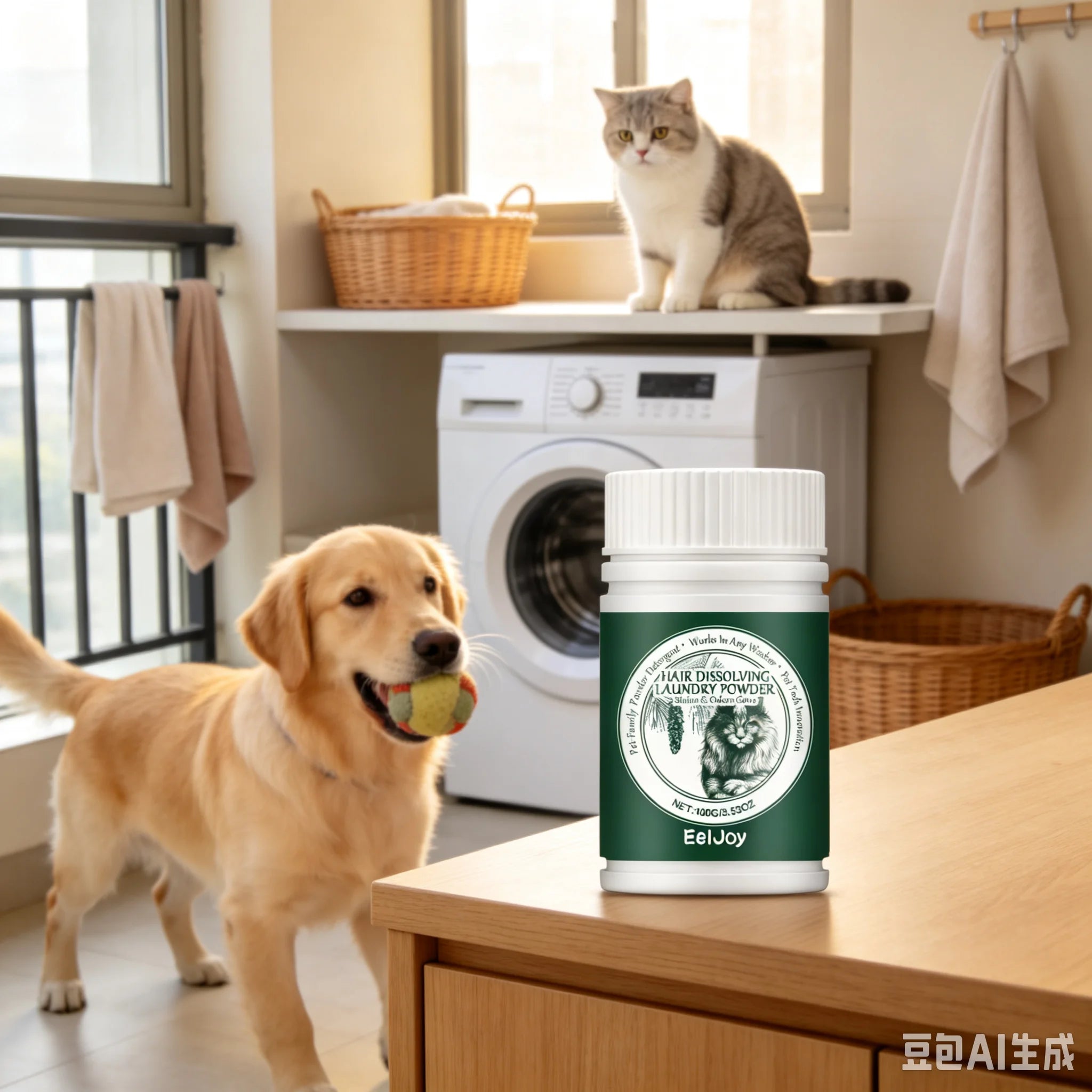 Dissolve Pet Hair Powder For Washing Machine Reduce Cat Hair Pet Clothing Household Safe Dog And Cat Hair Dissolving Cleaners